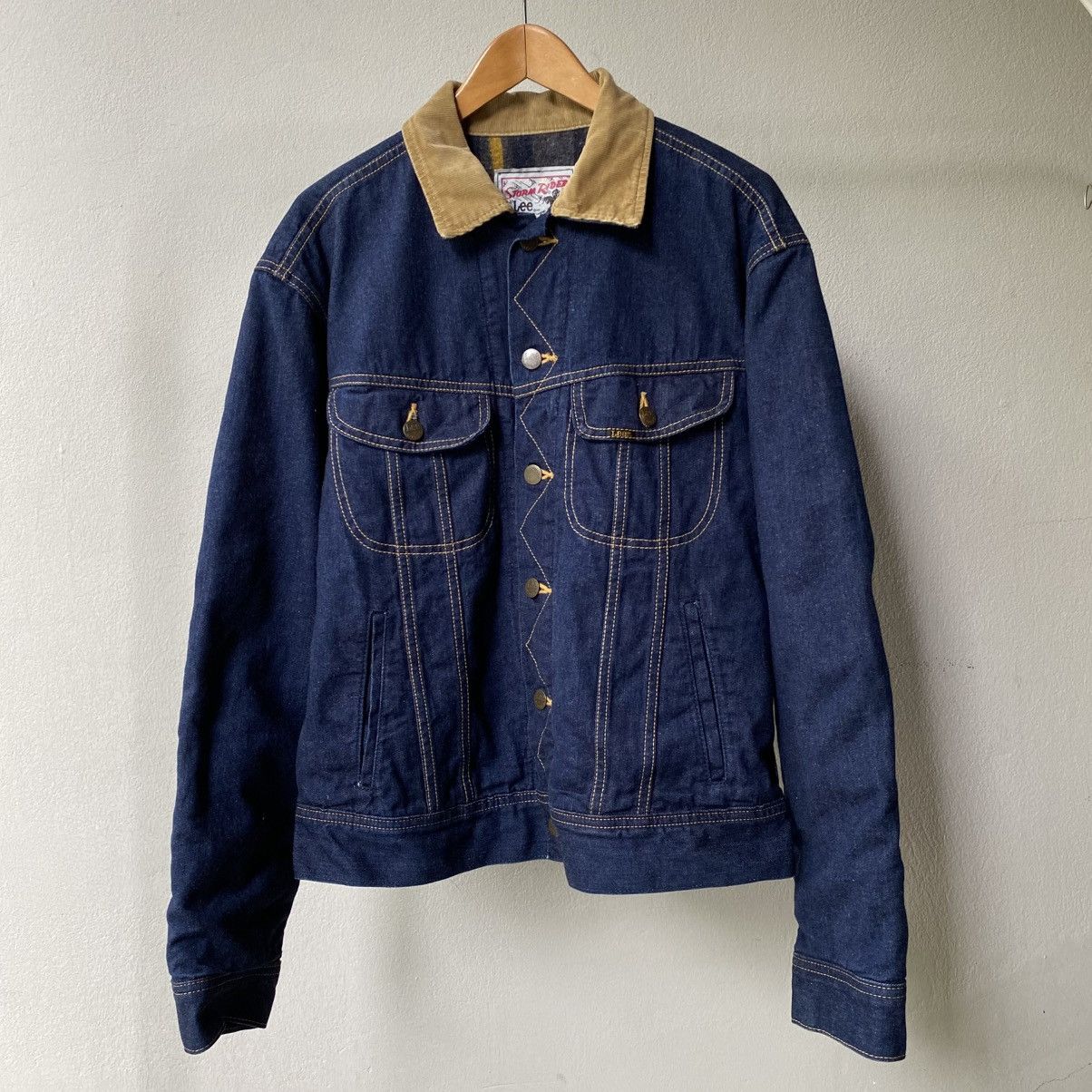 Lee Lee Storm Rider Denim Jacket with Brown Corduroy Collar Size US L / EU 52-54 / 3 - 4 Thumbnail