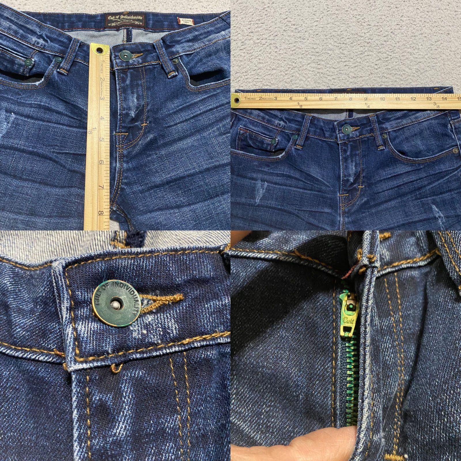 Cult Of Individuality Cult of Individuality Rogan Jeans Capri Women 28 Blue Distressed Low Rise Denim 5-Pocket Solid N/A 2859 Size 28" / US 6 / IT 42 - 8 Thumbnail