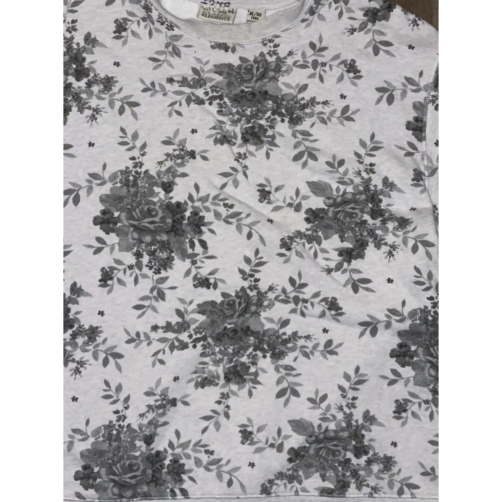 Vintage VINTAGE Floral Crewneck Sweatshirt Grey L 80s Granny Core Men Pullover Shirt/Jumper Size US L / EU 52-54 / 3 - 2 Thumbnail