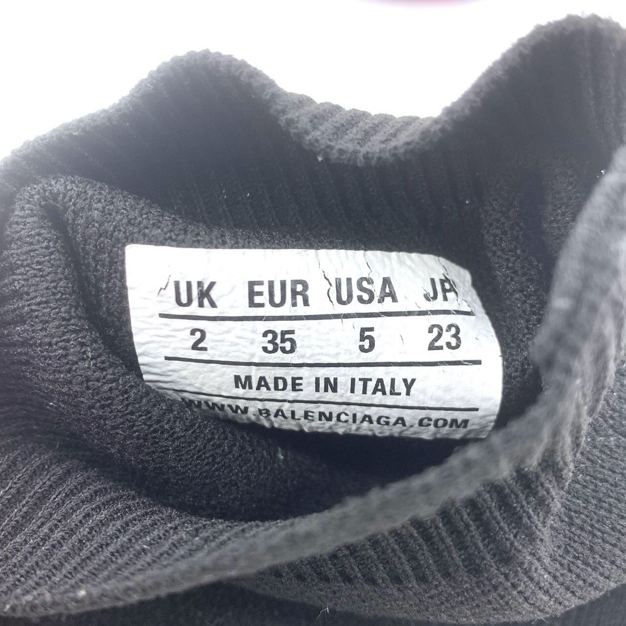Balenciaga Balenciaga Letter Print Black Sock Sneakers Size US 4 / IT 34 - 6 Thumbnail