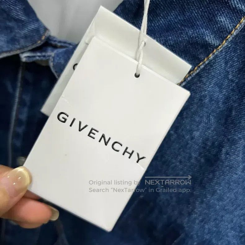 Givenchy Givenchy Blue Logo Frayed Denim Vest XXL Size US XXL / EU 58 / 5 - 5 Thumbnail