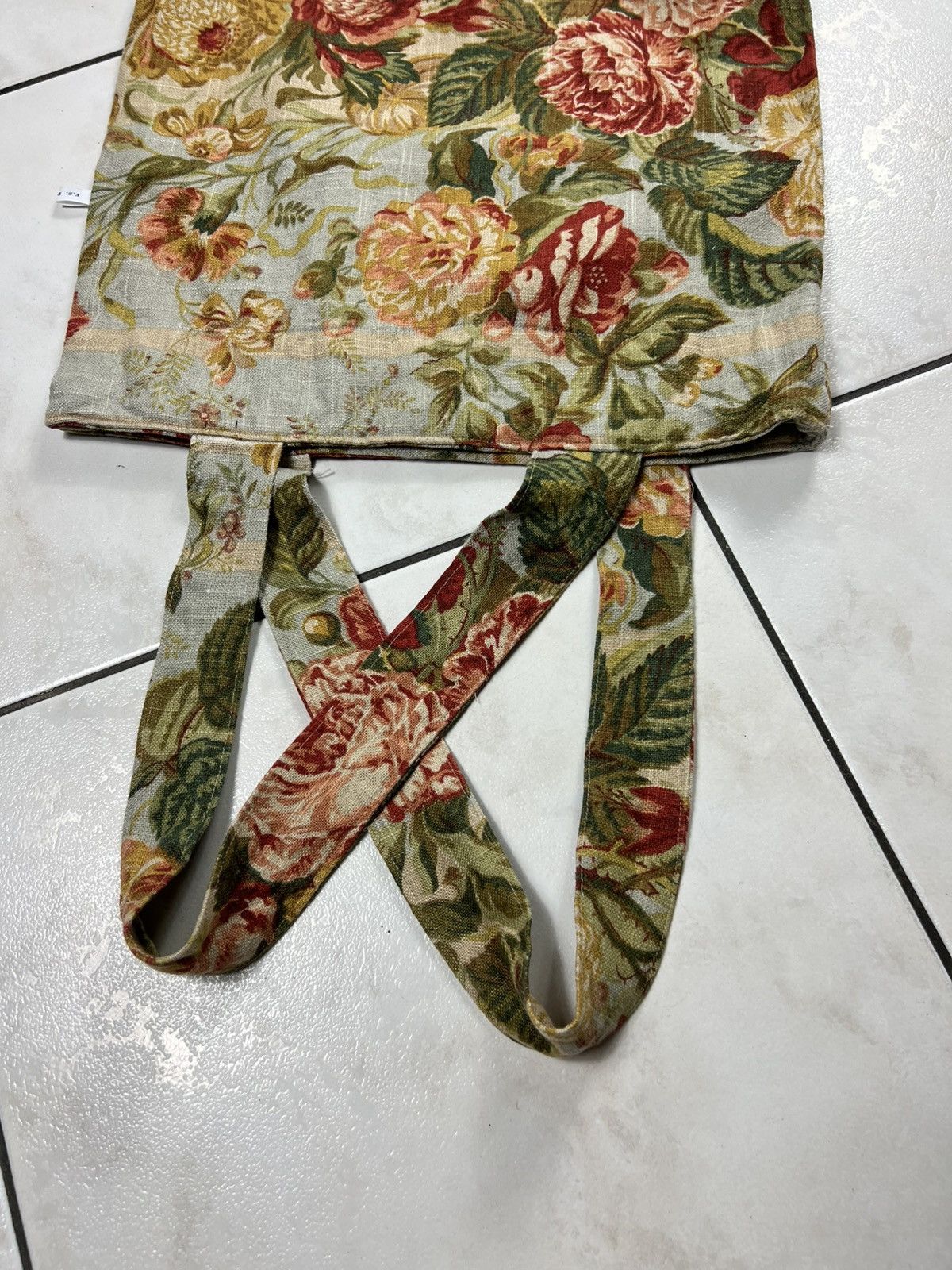 Handmade Vintage handmade floral tote bag F.S. Design art full print Size ONE SIZE - 17 Thumbnail