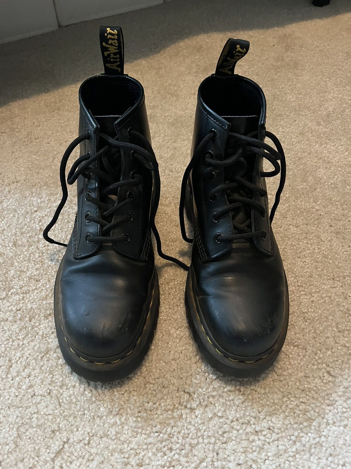 Dr. Martens Doc Martin Black Boots Size US 7 / IT 37 - 2 Thumbnail