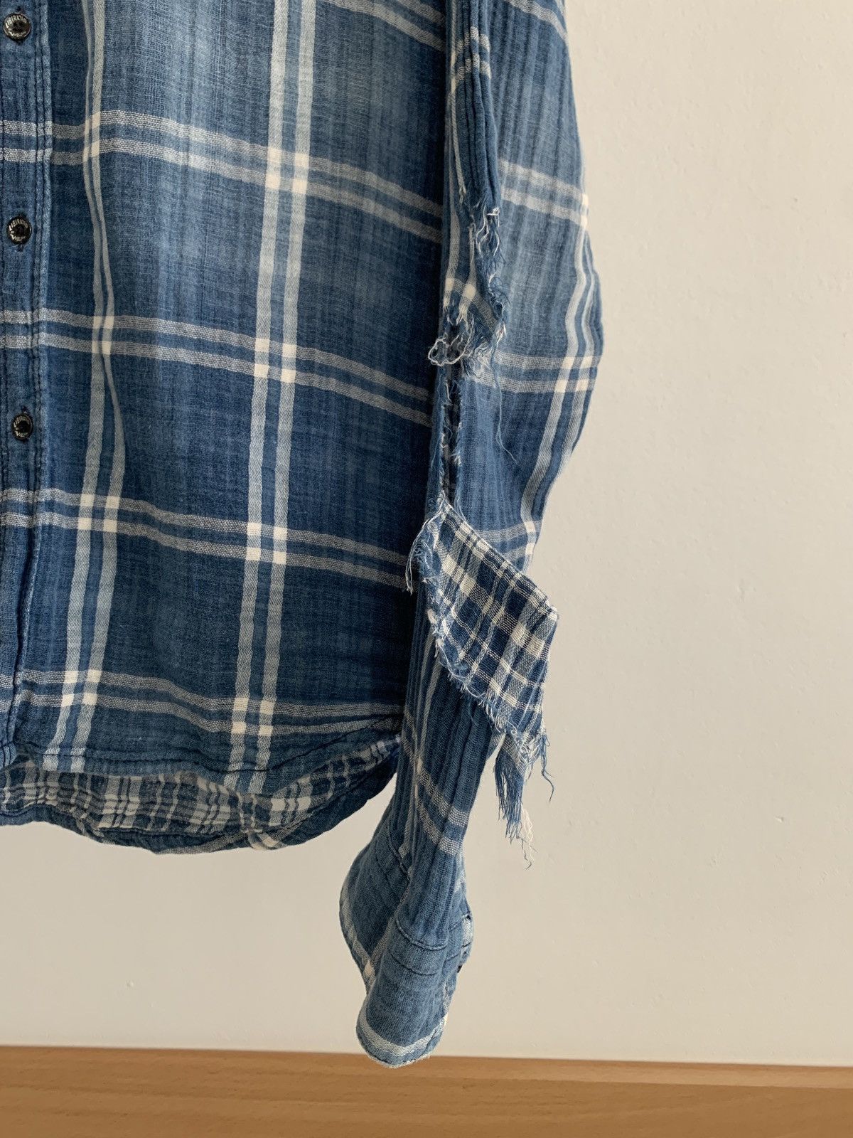 Vintage Sun Faded Vintage Flannel Shirt Distressed ERD Size US S / EU 44-46 / 1 - 8 Thumbnail