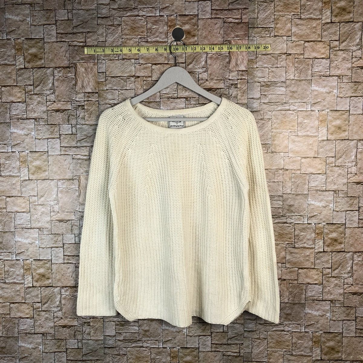 Beams Plus × Homespun Knitwear × Japanese Brand D Ming Beams White Knitwear #A1084 Size US M / EU 48-50 / 2 - 1 Thumbnail