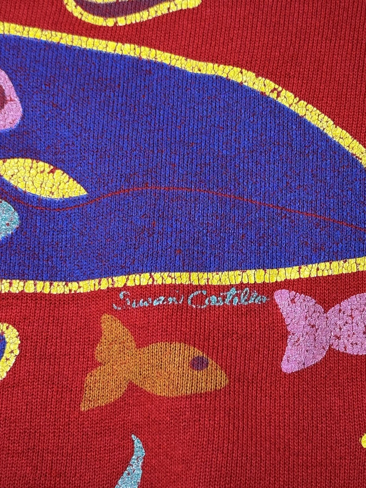Vintage 80s Gray Whale Sweatshirt Womens 23x22 Boxy Fish Crewneck Size M / US 6-8 / IT 42-44 - 3 Thumbnail