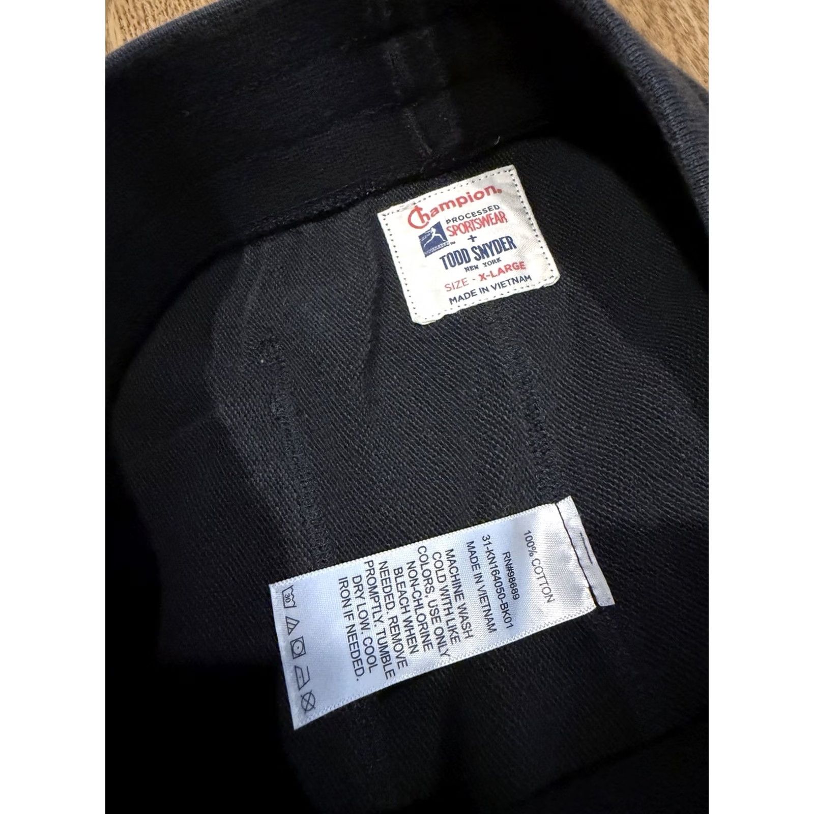 Champion Champion Sweatpants Men’s XL Black Cargo Joggers Drawstring Cotton Size US 36 / EU 52 - 6 Thumbnail