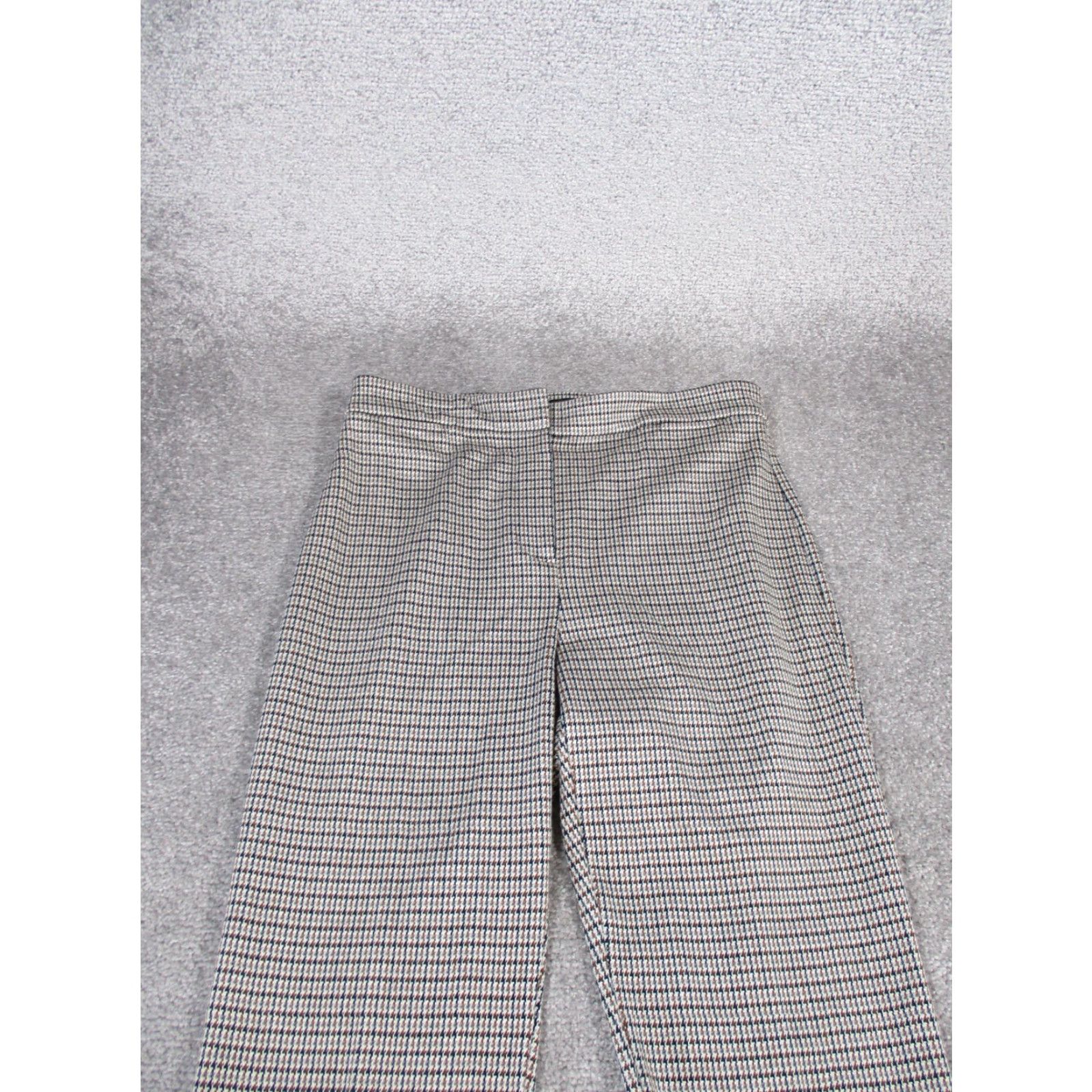 Theory Theory Dress Pants Womens 6 Gray Black Brown Check Stratton Knit Straight Dress Pants Womens 6 Gray Check Theory Ladies File? Size 28" / US 6 / IT 42 - 2 Thumbnail