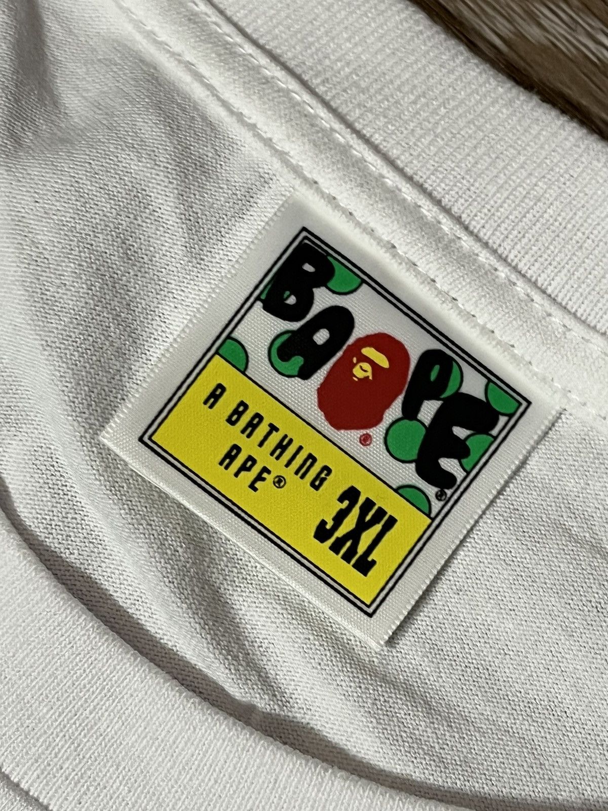 Bape A Bathing Ape Oil Spill College Tee Baby Milo Size US XXL / EU 58 / 5 - 6 Thumbnail