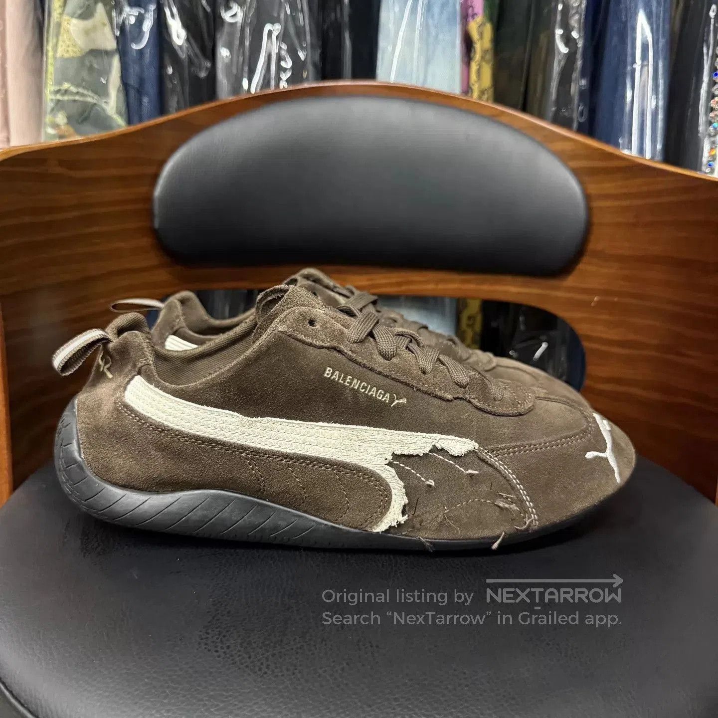 Balenciaga Brown Low-Top Sneakers Size 9. Size US 9 / EU 42 - 4 Thumbnail