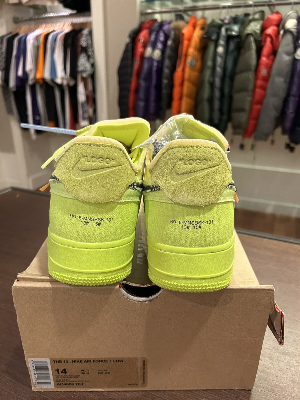Nike Nike Air Force 1 Low Off-White Volt Size US 14 / EU 47 - 6 Thumbnail