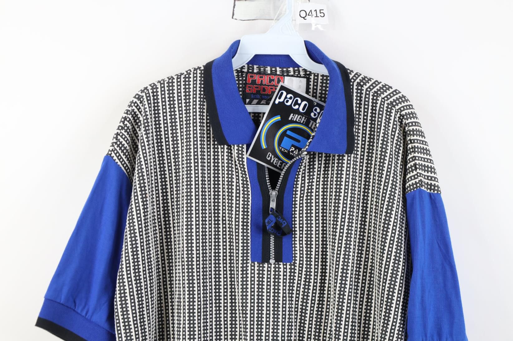 Vintage Deadstock Vintage 90s Streetwear Knit 1/4 Zip Golf Polo Size US L / EU 52-54 / 3 - 2 Thumbnail