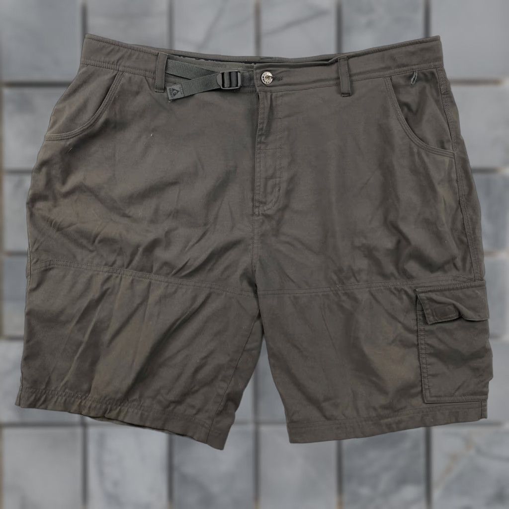 Vintage Gerry Cargo Shorts Mens 40 Brown Nylon Stretch Breathable Hiking Outdoors Casual Travel Cargo Pocket 42 Waist Zipper Logo Button Pants Womens? Size US 40 / EU 56 - 1 Thumbnail