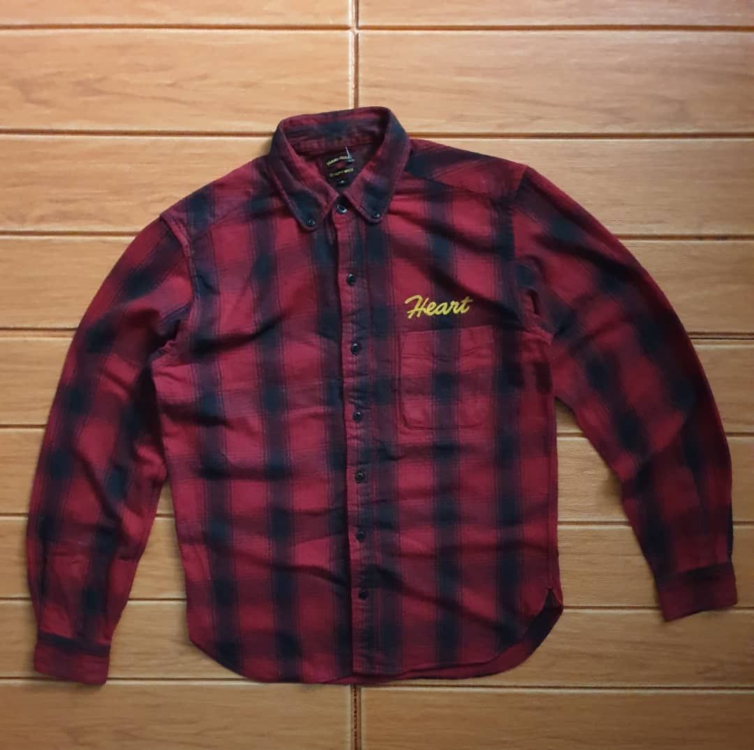 Beams Plus 💥BEAMS HEART Checkered red Flannel shirt Size US M / EU 48-50 / 2 - 1 Thumbnail