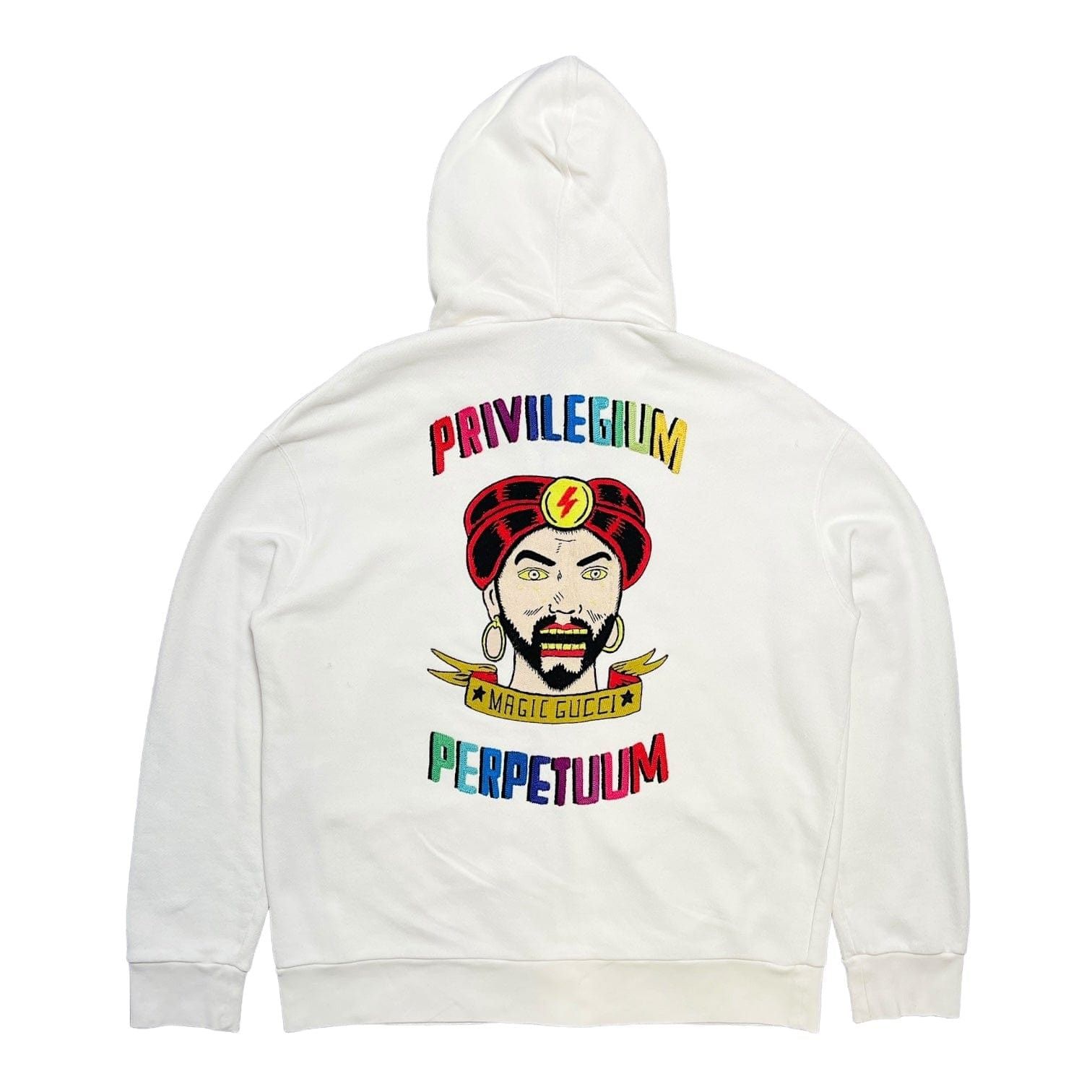 Gucci Privilegium Perpetuum Hooded Sweatshirt White Size US XL / EU 56 / 4 - 1 Thumbnail