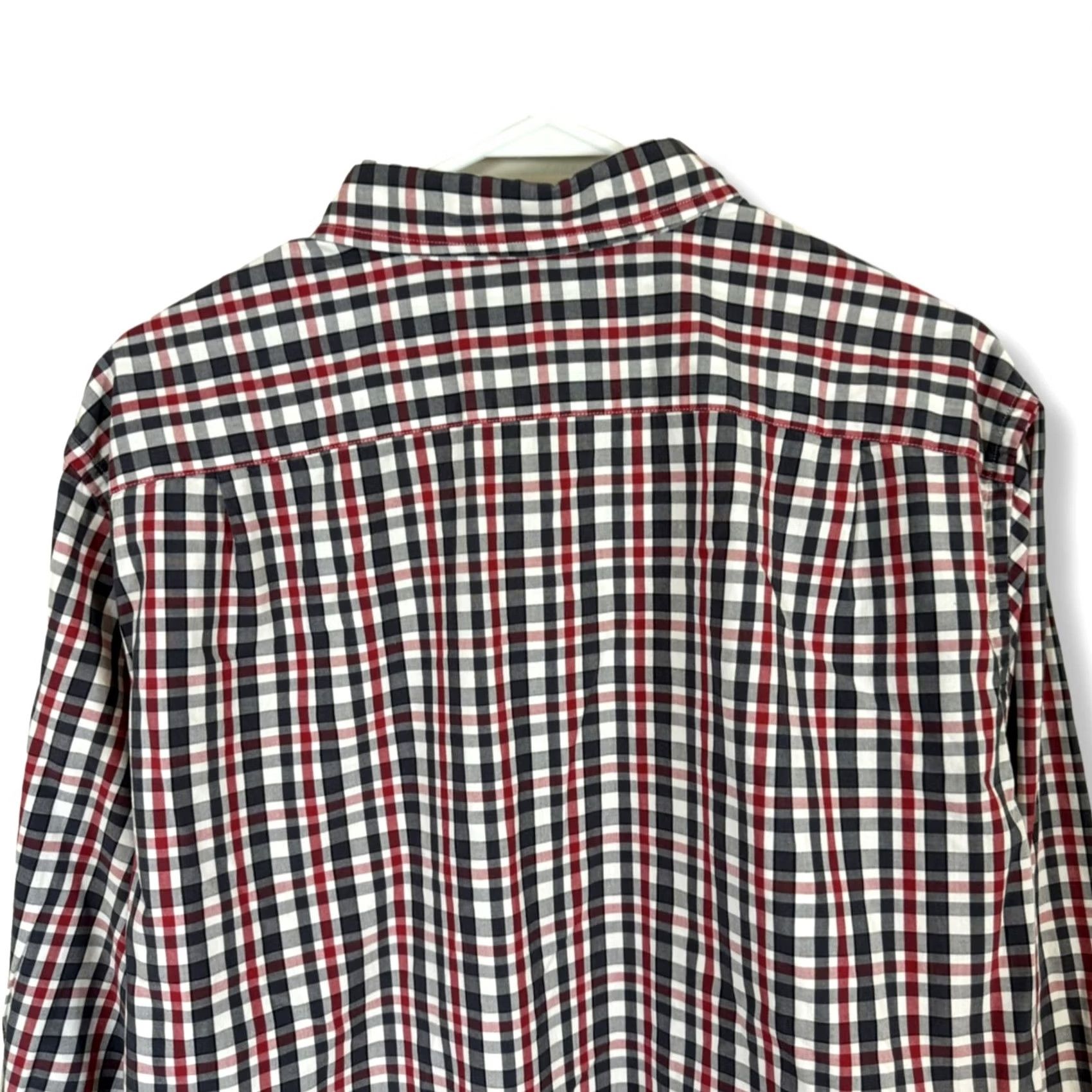 J.Crew J.CREW Button-Down Shirt L Red & Black Plaid Cotton Classic Fit Long Sleeve Mens Size US L / EU 52-54 / 3 - 6 Thumbnail
