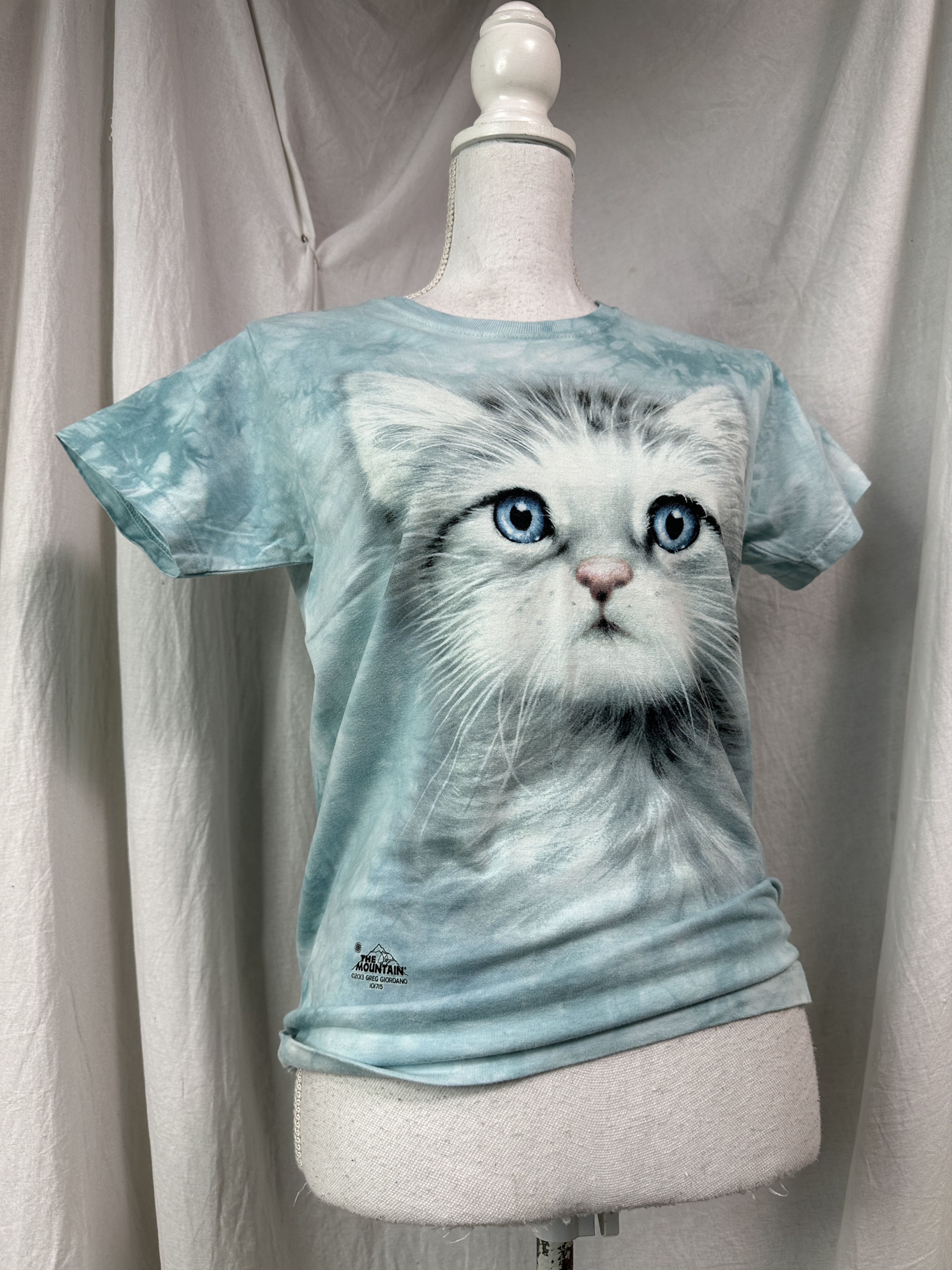 The Mountain Vintage Streetwear Skater Kitty Cat Print T-shirt Y2K Size S / US 4 / IT 40 - 1 Thumbnail