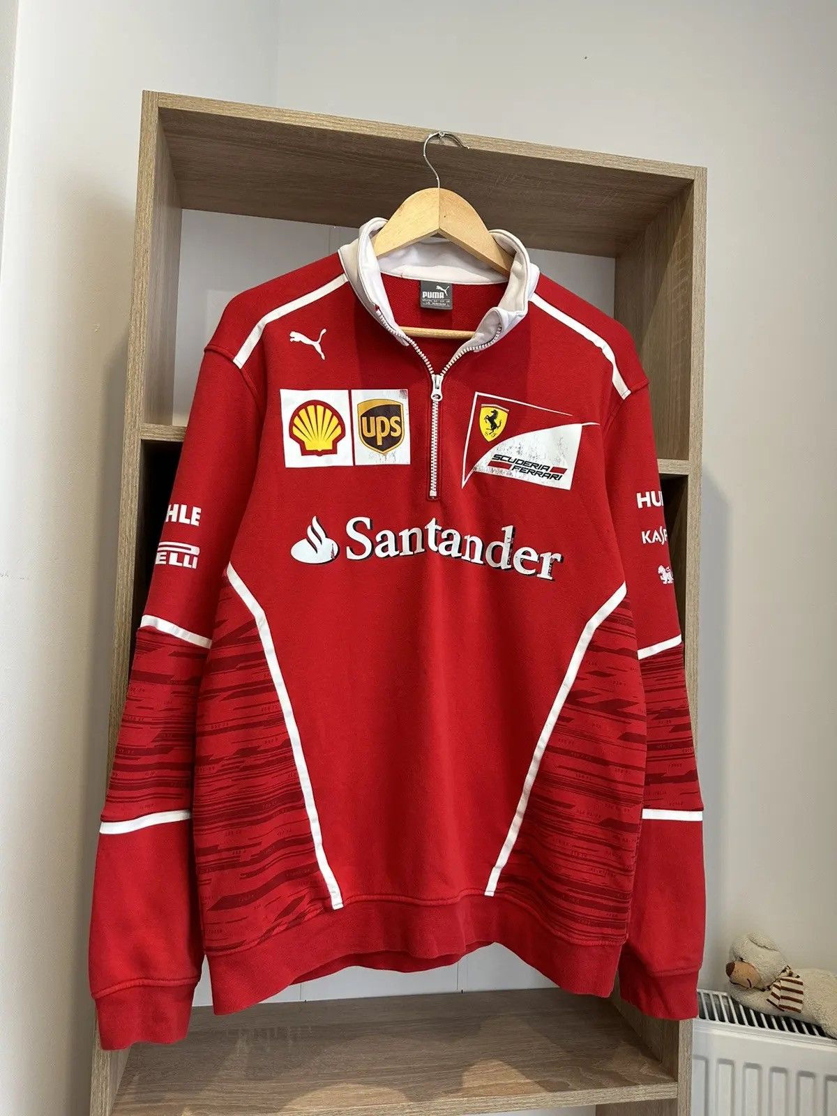 Ferrari × Vintage Vintage Ferrari Racing Rugby Sweatshirt Red Formula Uno Size US L / EU 52-54 / 3 - 11 Thumbnail