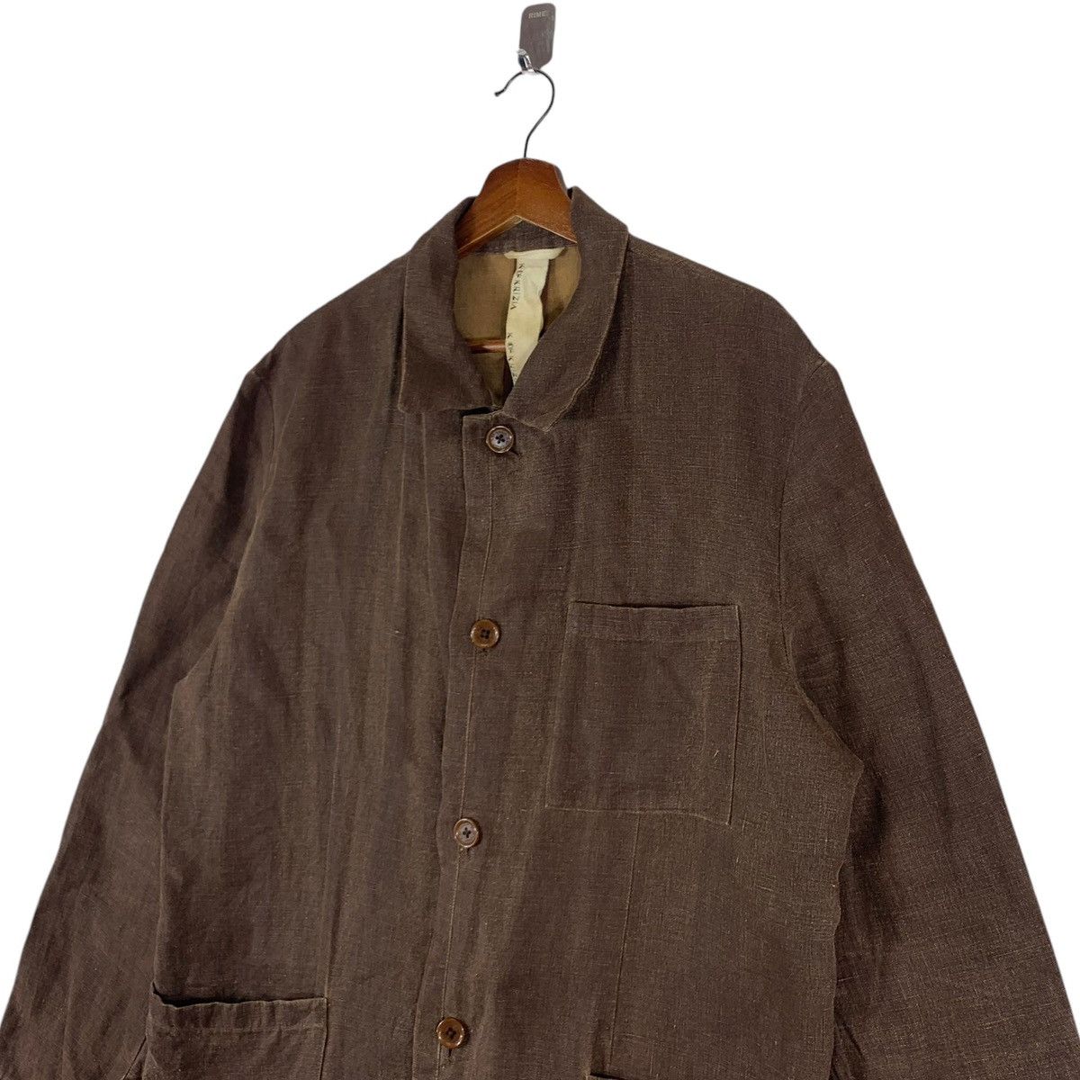 Designer × Krizia Uomo VINTAGE K OF KRIZIA LINEN BUTTON JACKET Size US M / EU 48-50 / 2 - 3 Thumbnail