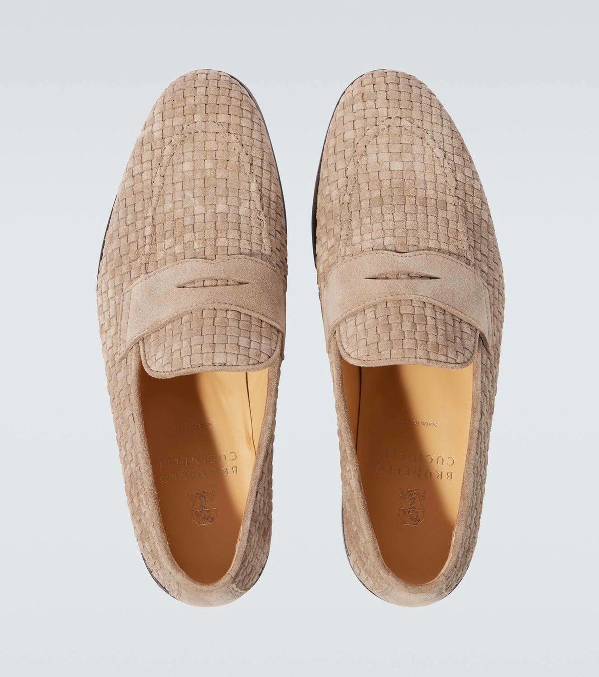 Brunello Cucinelli o1w1db10925 Pair Of Loafers in Beige Size US 12 / EU 45 - 3 Thumbnail