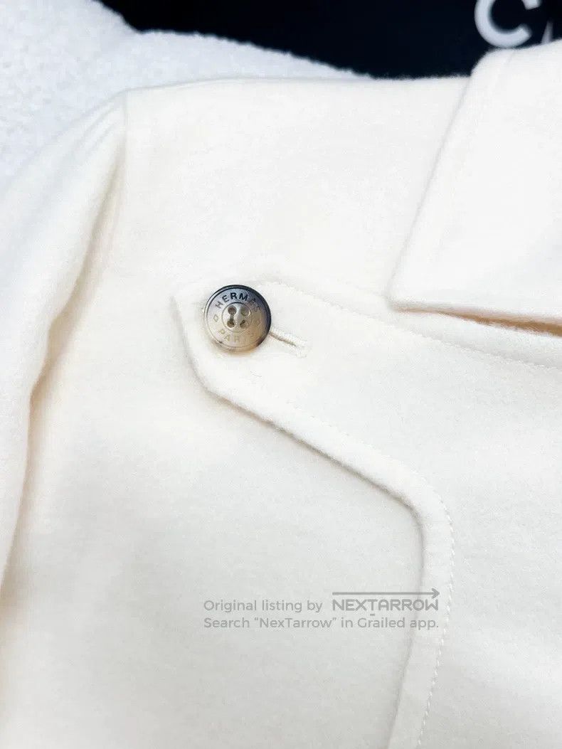 Hermes Hermes Beige cashmere double-sided casual short coat Size XXS / US 00 / IT 34 - 3 Thumbnail