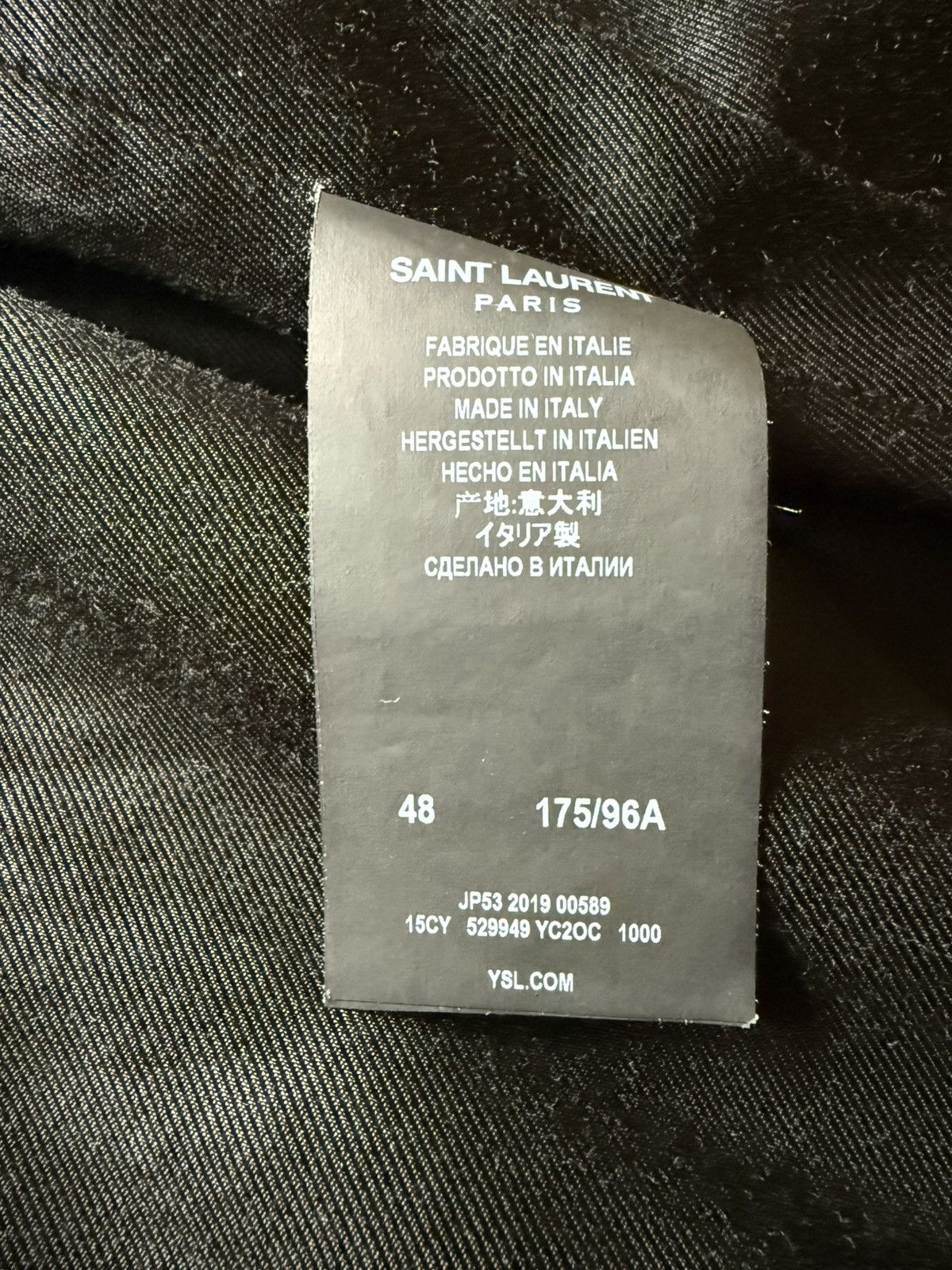 Saint Laurent Paris Saint Laurent Paris - Lamb skin Trucker Jacket - size 48 Size US M / EU 48-50 / 2 - 5 Thumbnail