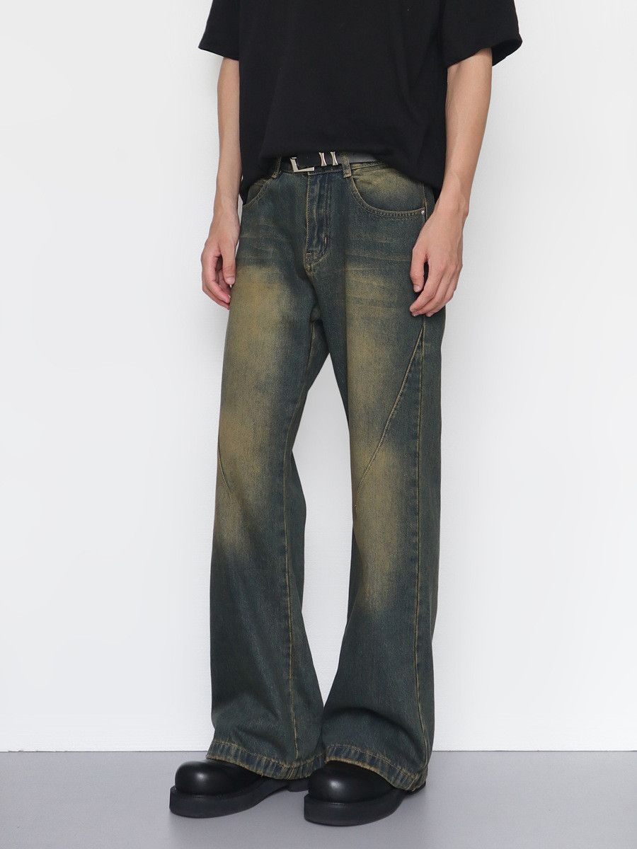 Japanese Brand × Jean American retro distressed loose all-match flared jeans Size US 32 / EU 48 - 3 Thumbnail