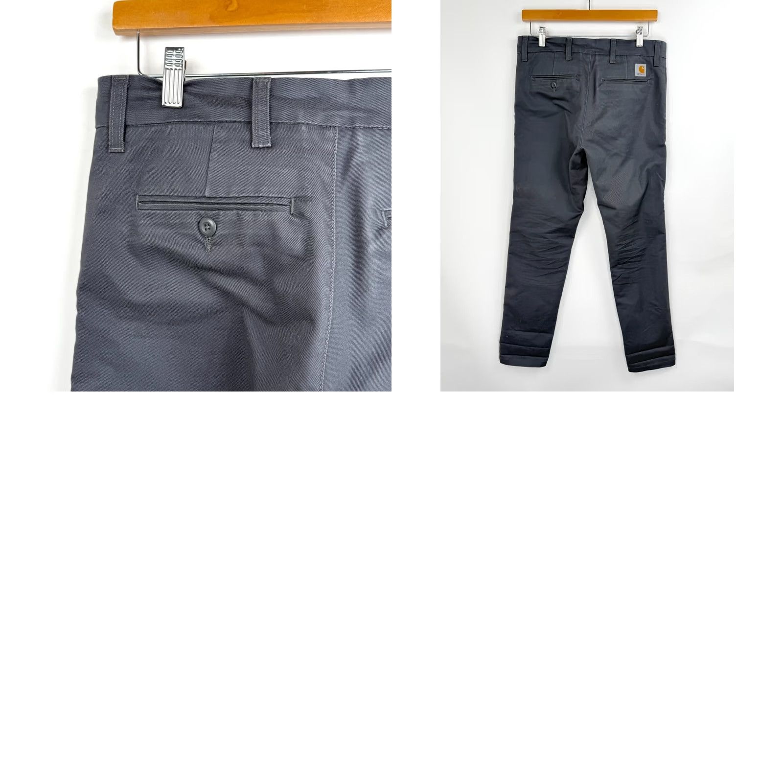 Carhartt Carhartt WIP Sid Pants Mens 31x32 Gray Flat Front Chino Casual Workwear Size US 31 - 8 Thumbnail