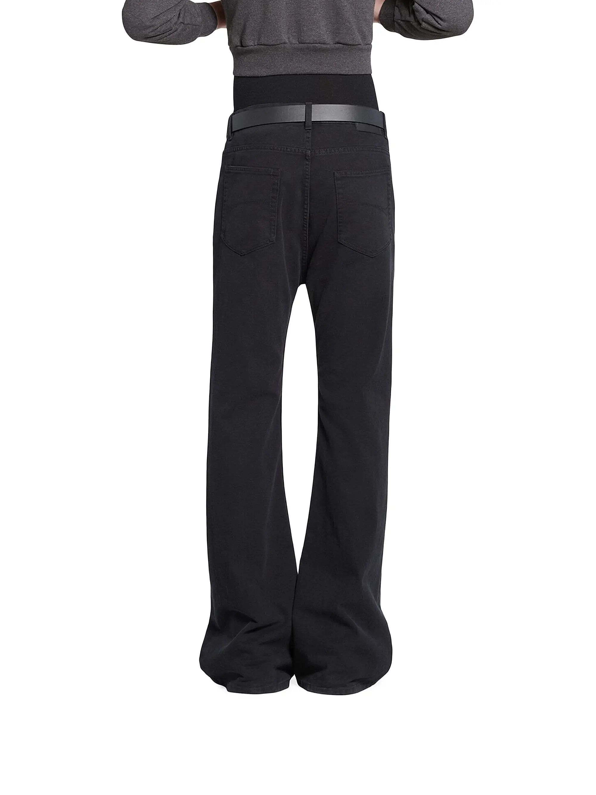 Balenciaga o1bcso1str1025 Flared Pants in Dark Grey Size US 30 / EU 46 - 4 Thumbnail