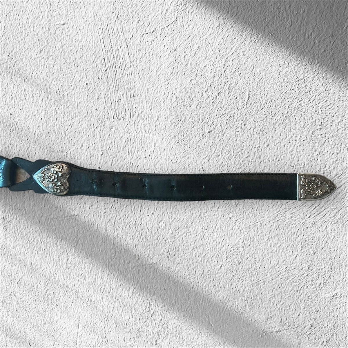 Vintage Vintage Resistol Ornate Metal Belt Floral Heart Design 27-31 Size ONE SIZE - 5 Thumbnail