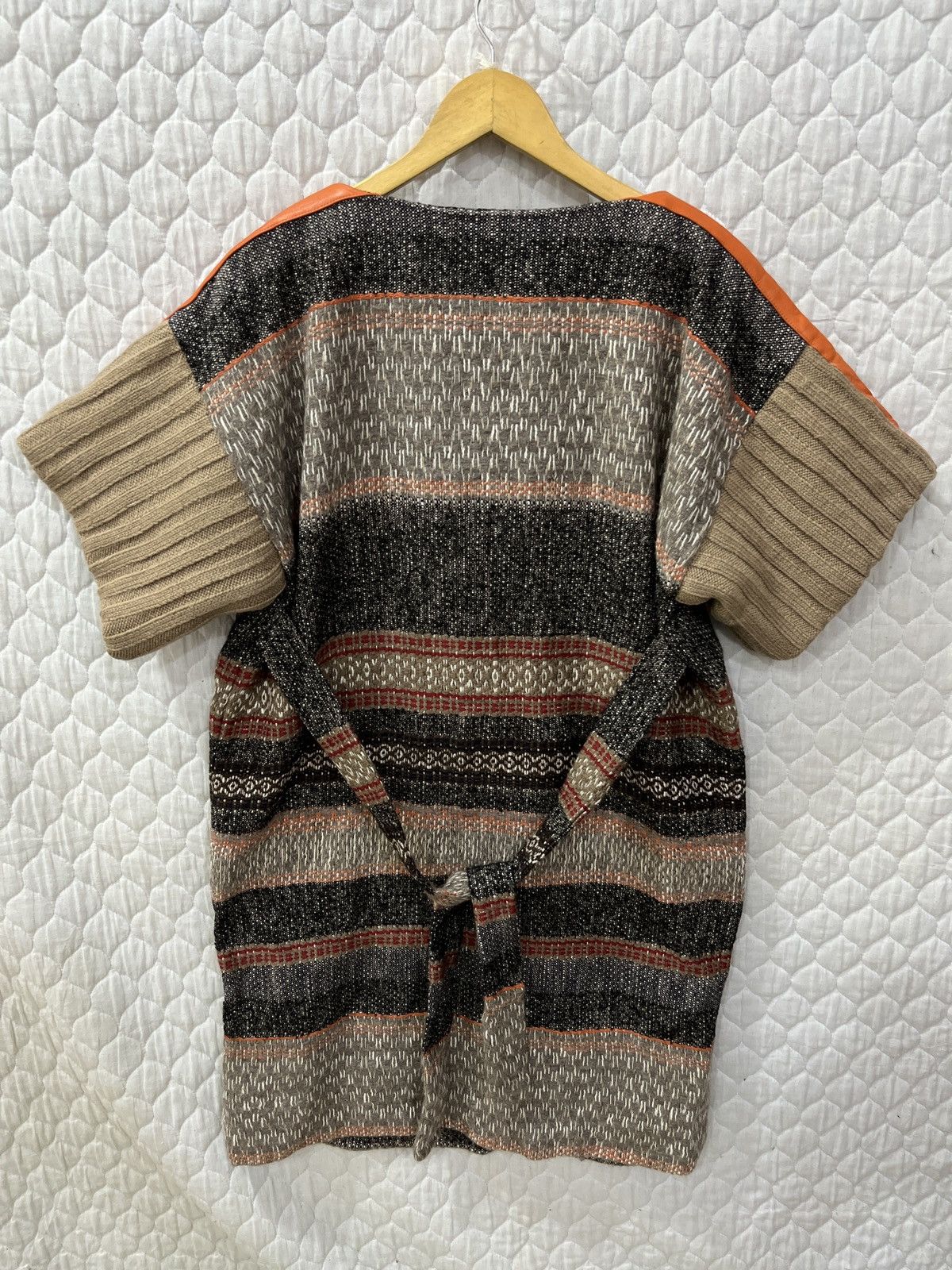 Issey Miyake 🔥🔥RARE DESIGN ISSEY MIYAKE TSUMORI CHISATO WOOL KNIT LEATHER Size M / US 6-8 / IT 42-44 - 2 Thumbnail