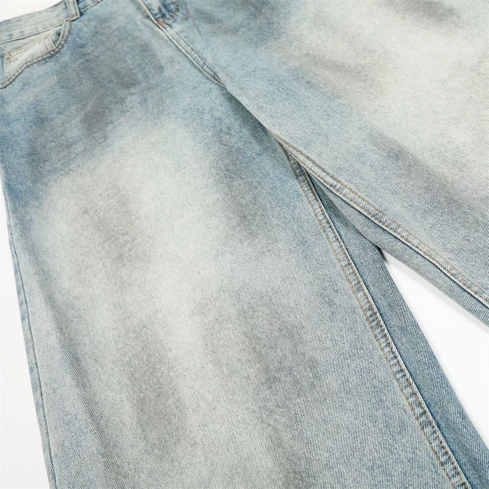 Jean Punk men's loose wide-leg washed distressed dirty jeans Size US 32 / EU 48 - 4 Thumbnail