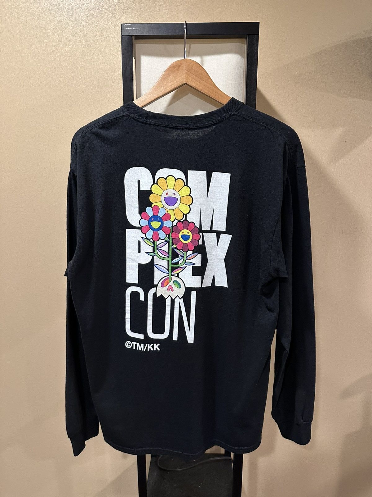Complex Takashi Murakami ComplexCon Flower Black Long Sleeve T-Shirt Size US L / EU 52-54 / 3 - 13 Thumbnail