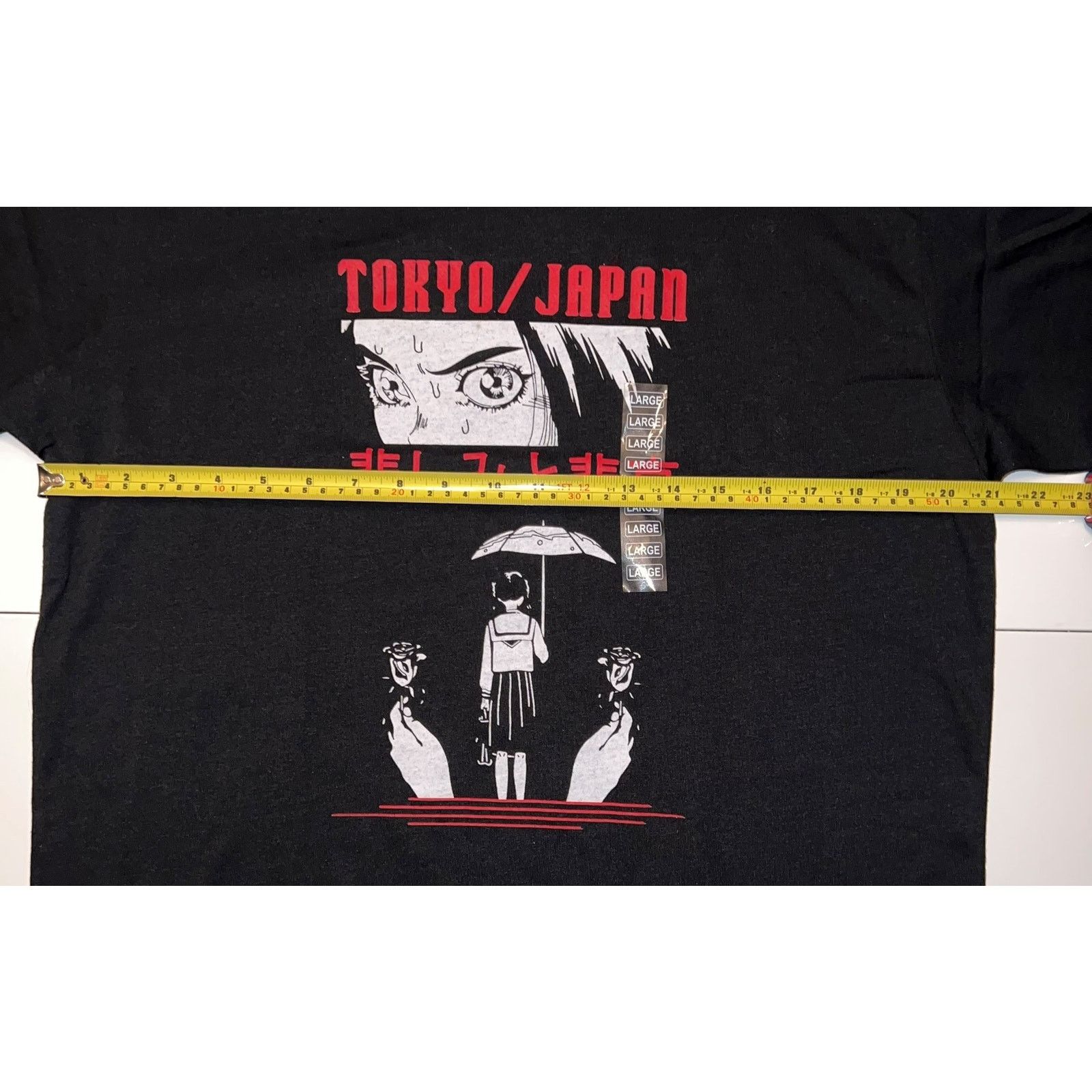 Japanese Brand Tokyo Japan Anime Black Shirt - Size Large - New Size US L / EU 52-54 / 3 - 6 Thumbnail