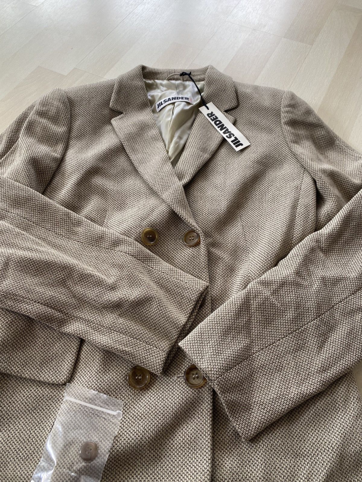 Jil Sander Vintage 90s Tweed Jil Sander Blazer Size XS / US 0-2 / IT 36-38 - 5 Thumbnail