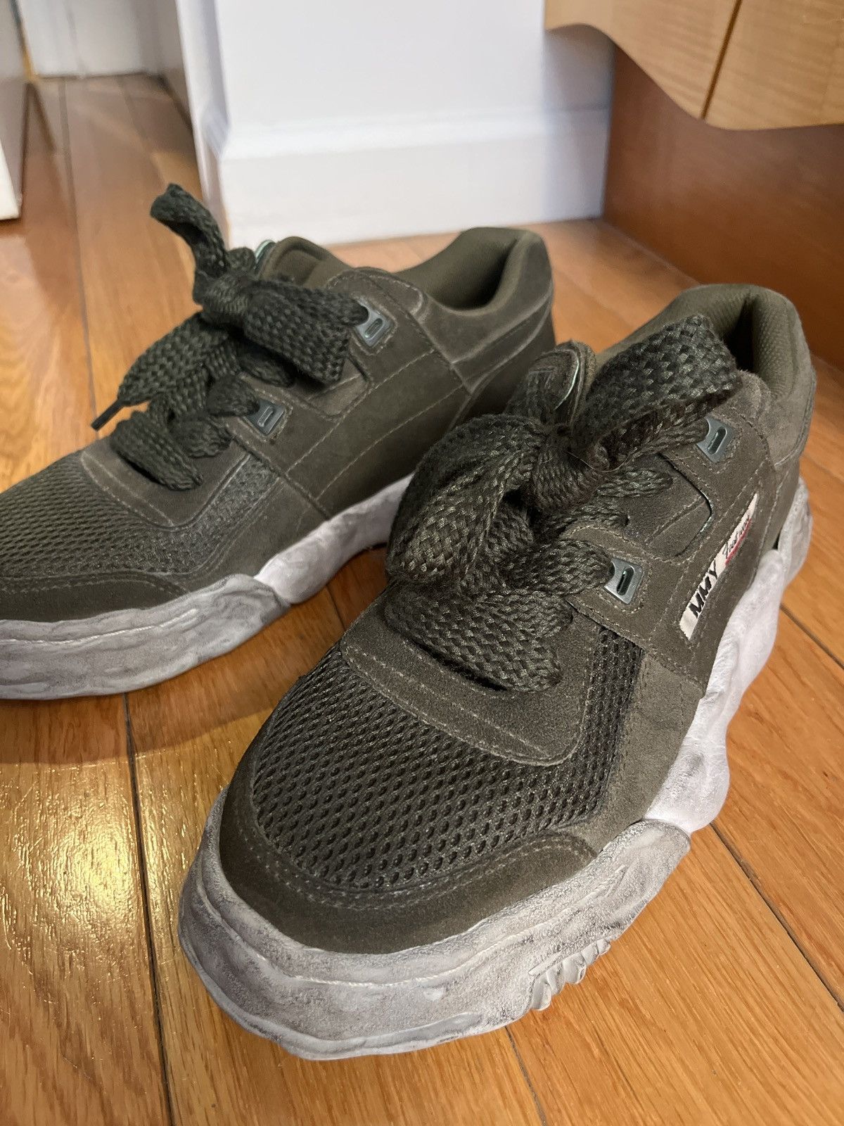 Maison MIHARA YASUHIRO BARELY WORN Army Green Maison Mihara Yasuhiro Sneakers Size US 9 / EU 42 - 6 Thumbnail