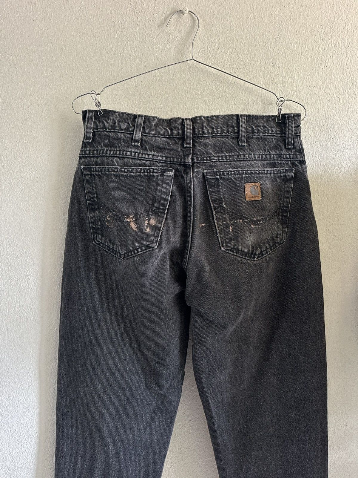 Carhartt (32x29) Vintage Faded Carhartt Jeans B17 BLK Size US 32 / EU 48 - 10 Thumbnail