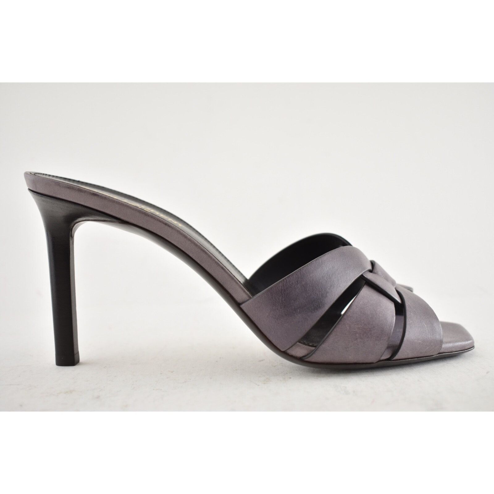 Yves Saint Laurent Saint Laurent Tribute 85 Mule Sandal Iris Purple Leather Size US 10 / IT 40 - 2 Thumbnail