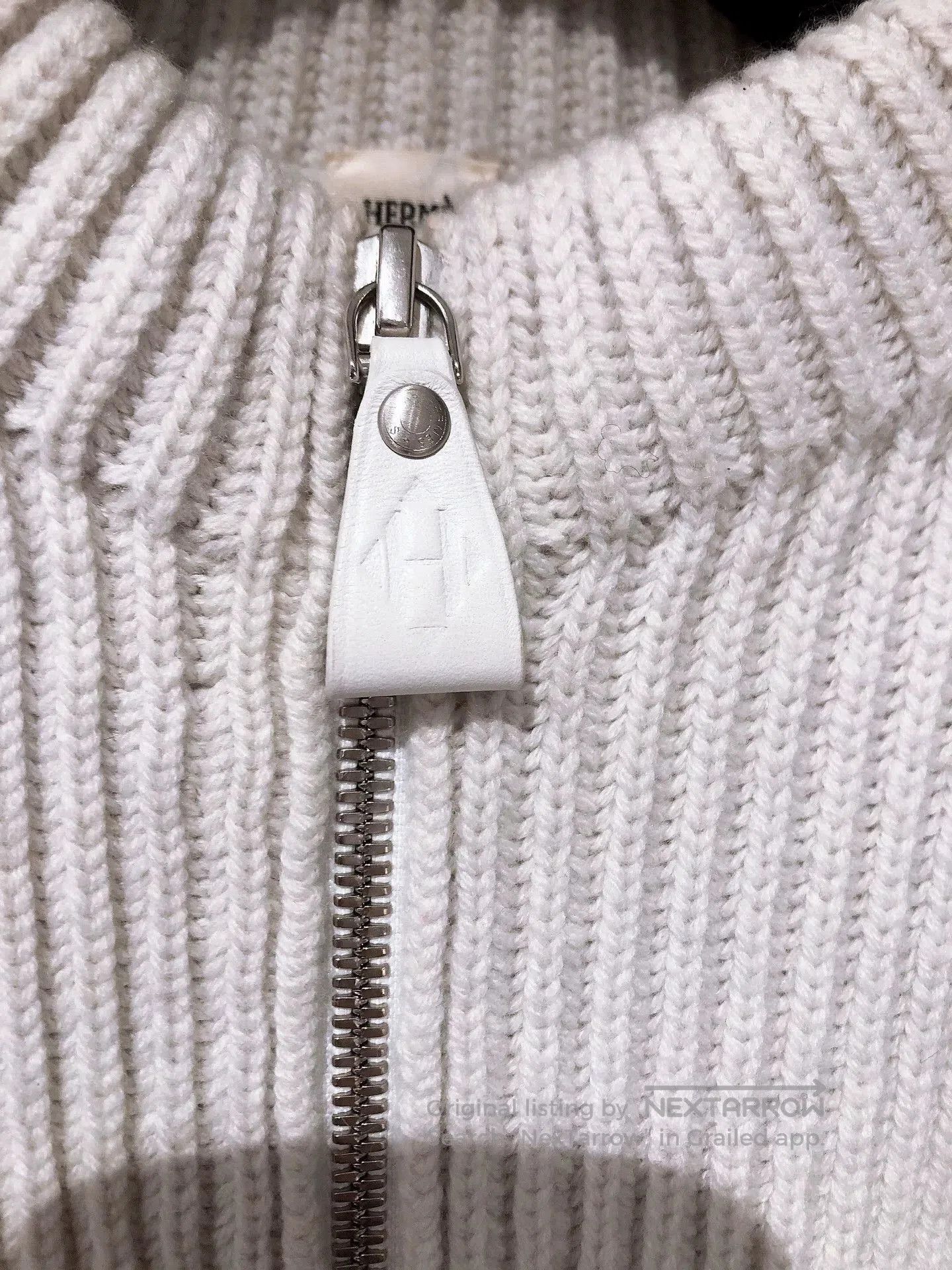 Hermes Hermes Beige Wool Cashmere Cardigan. Size US M / EU 48-50 / 2 - 3 Thumbnail