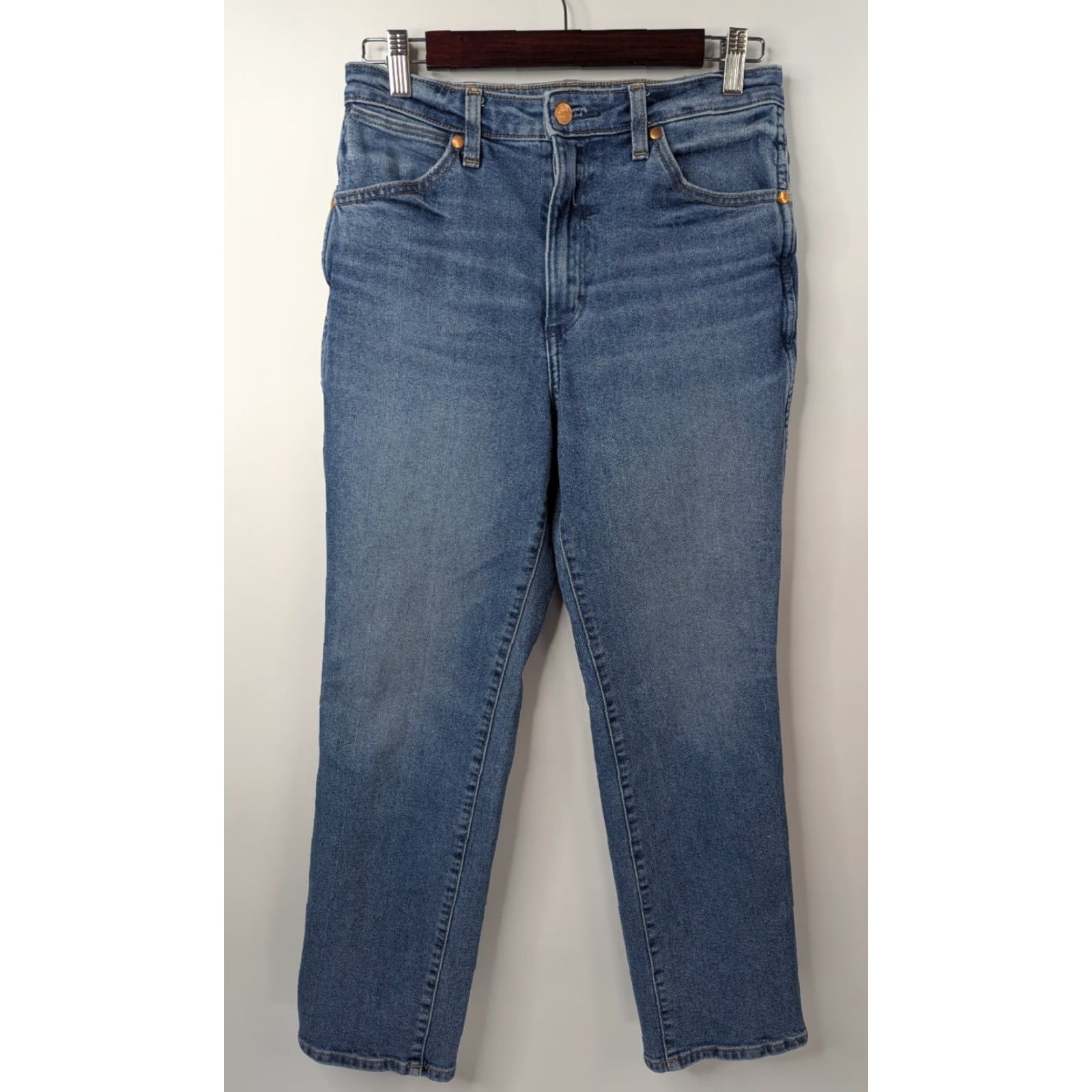 Wrangler Wrangler Jeans 603 High Rise Straight Blue 27x28 Womens Cowboy Western Vintage No N/A Size 27" / US 4 / IT 40 - 3 Thumbnail
