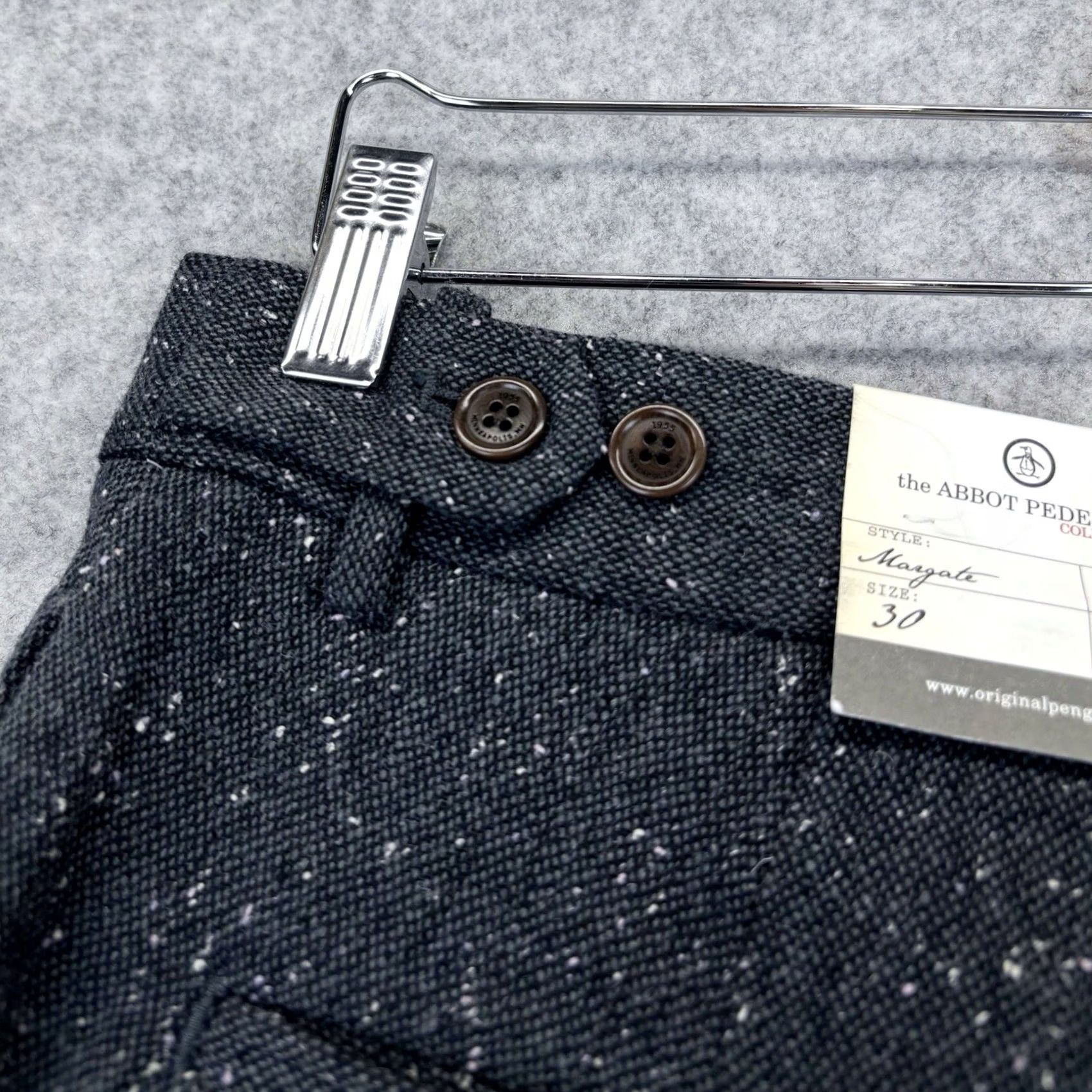Original Penguin VINTAGE Original Penguin Tweed Trousers Slim Fit W30” L29” Mens Navy BNWT Size US 30 / EU 46 - 6 Thumbnail