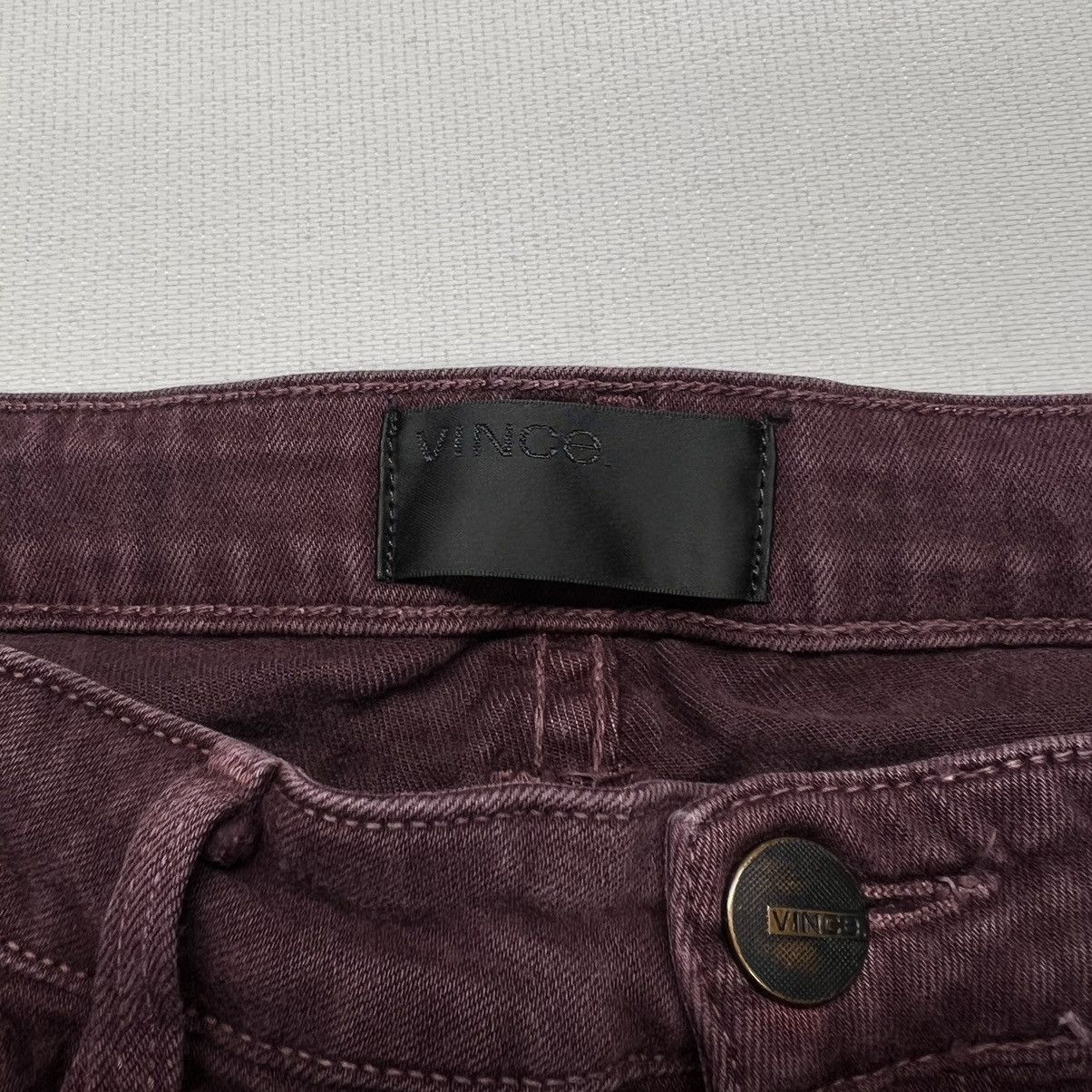 Vince Vince Jeans Burgundy Skinny Stretch Maroon Casual Denim Size 31" - 7 Thumbnail