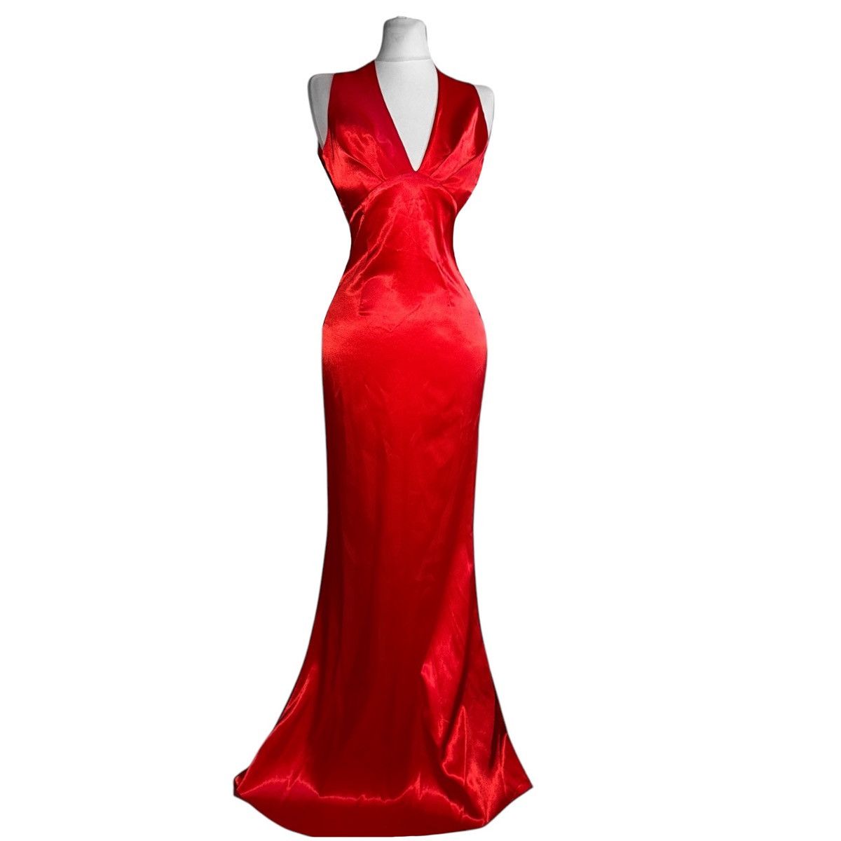 Vintage Stunning long satin dress with an open back Size S / US 4 / IT 40 - 3 Thumbnail