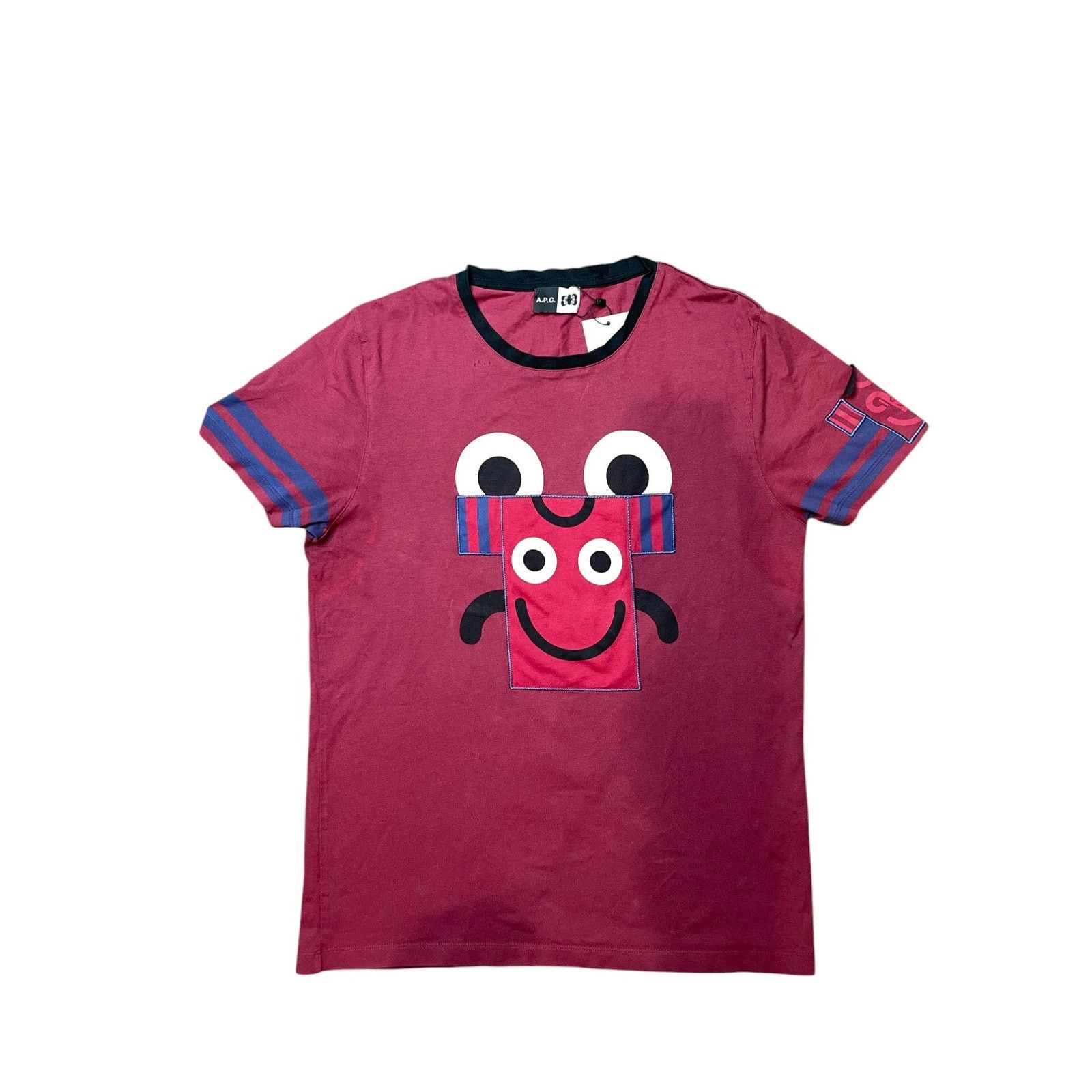 A.P.C. APC Tee Maroon Smiley Size US S / EU 44-46 / 1 - 1 Thumbnail