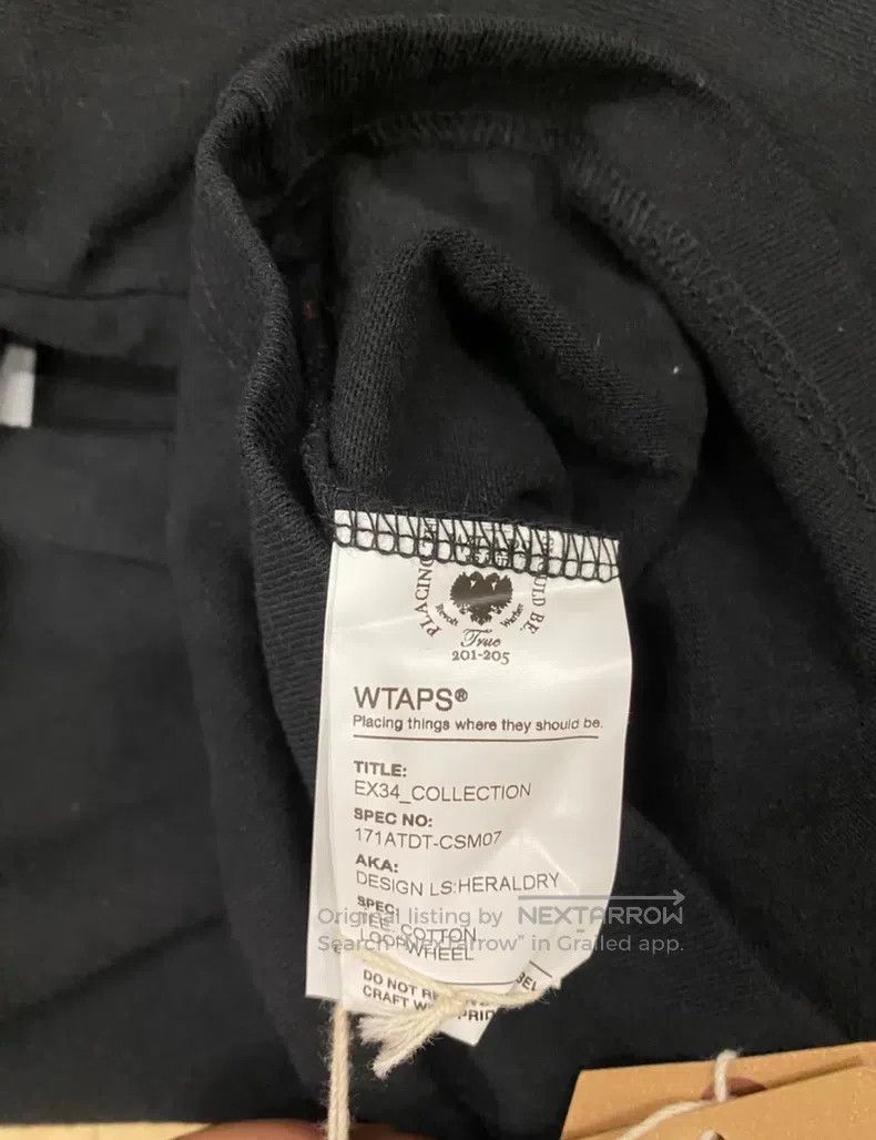 Wtaps Wtaps Double Eagle Black Gold Logo Long Sleeve T-Shirt Size US M / EU 48-50 / 2 - 7 Thumbnail