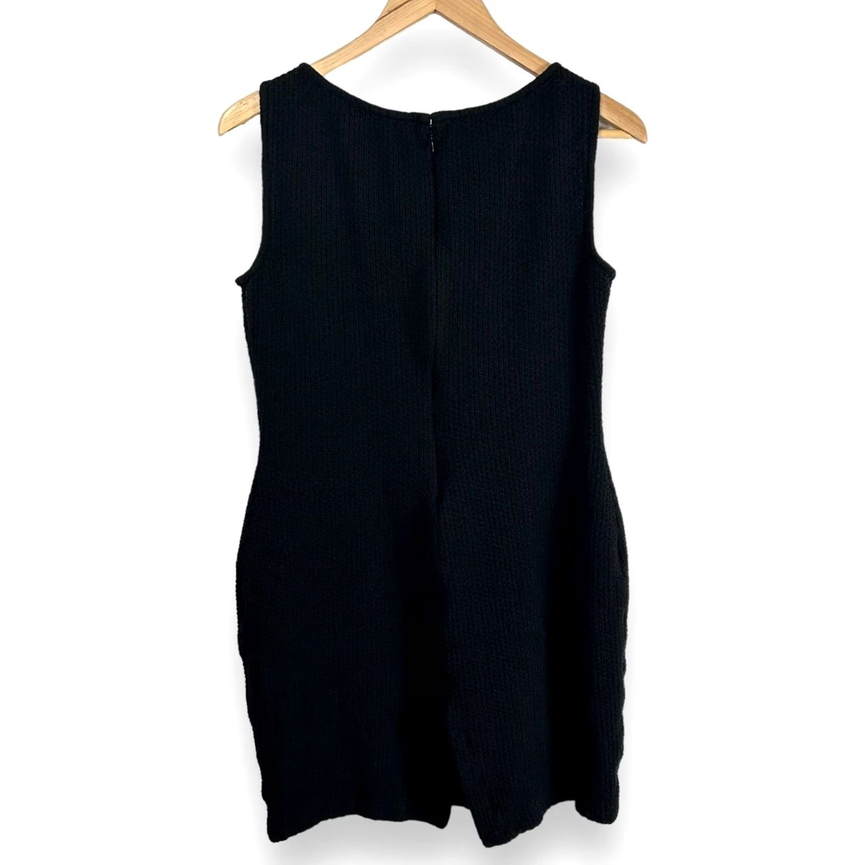 St. John St. John Wool Blend Sleeveless Textured Knit Sheath Dress Women 8 Black Size M / US 6-8 / IT 42-44 - 2 Thumbnail