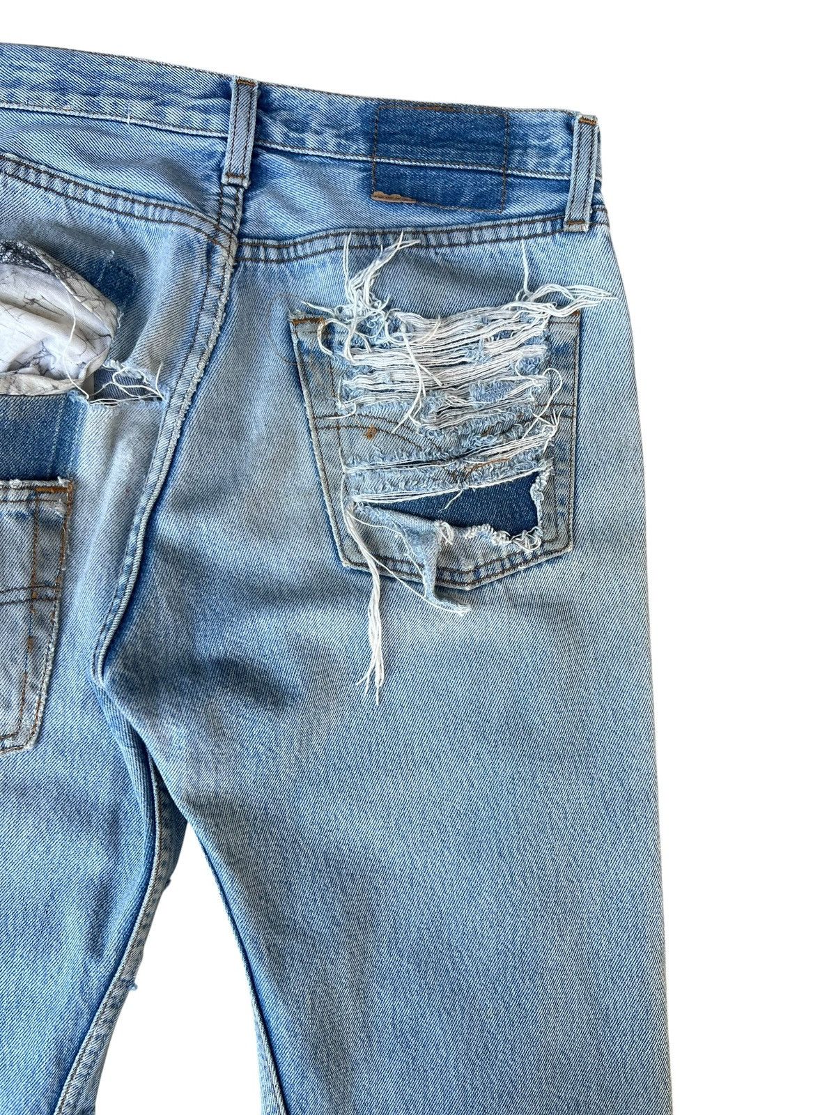 Vinti Andrews Vinti Andrews X Levi’s 501 Trashed Distressed Denim Jeans Size US 30 / EU 46 - 14 Thumbnail