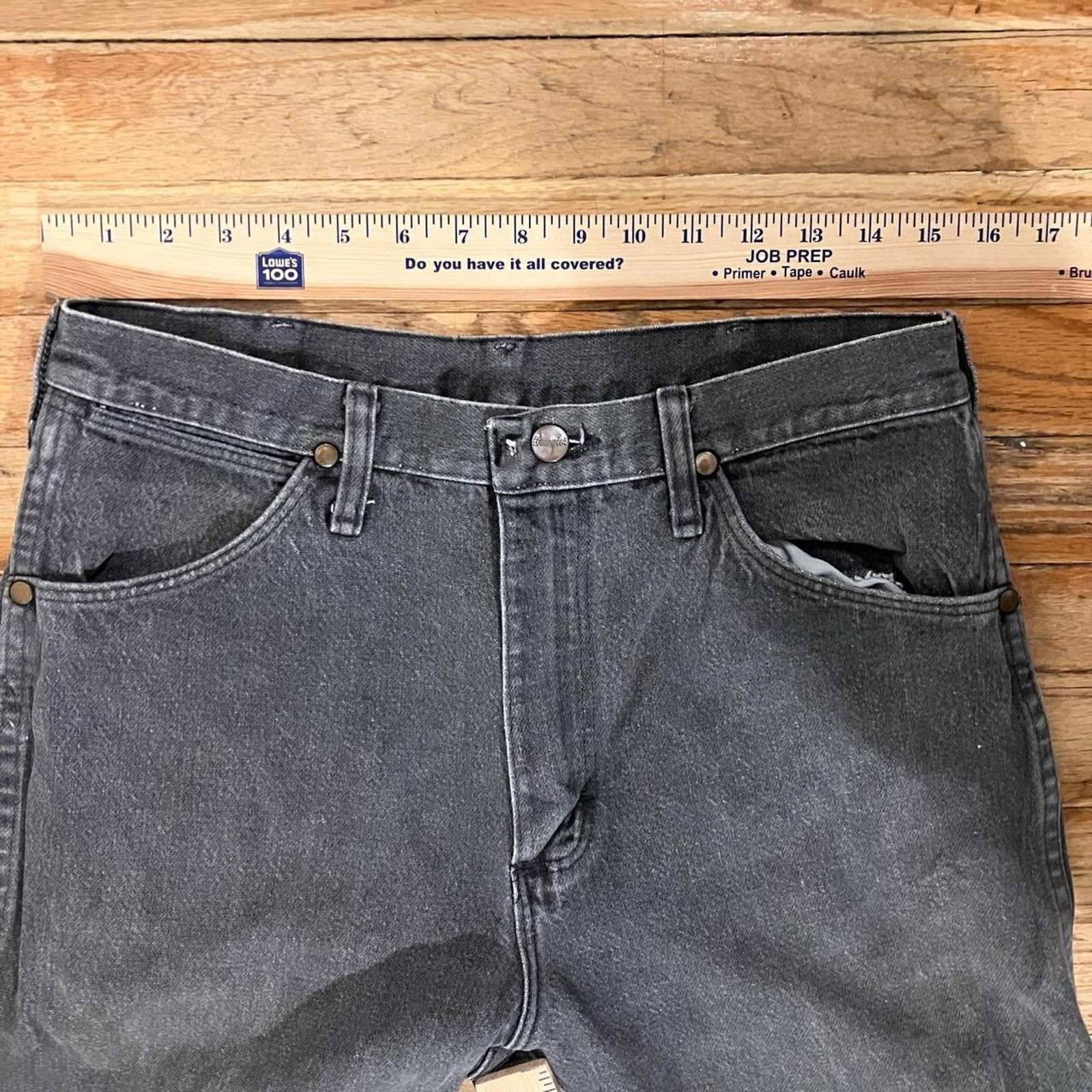 Vintage × Wrangler Vintage 70s Wrangler Straight Leg Cowboy Gray Denim Jeans Size US 33 - 6 Thumbnail