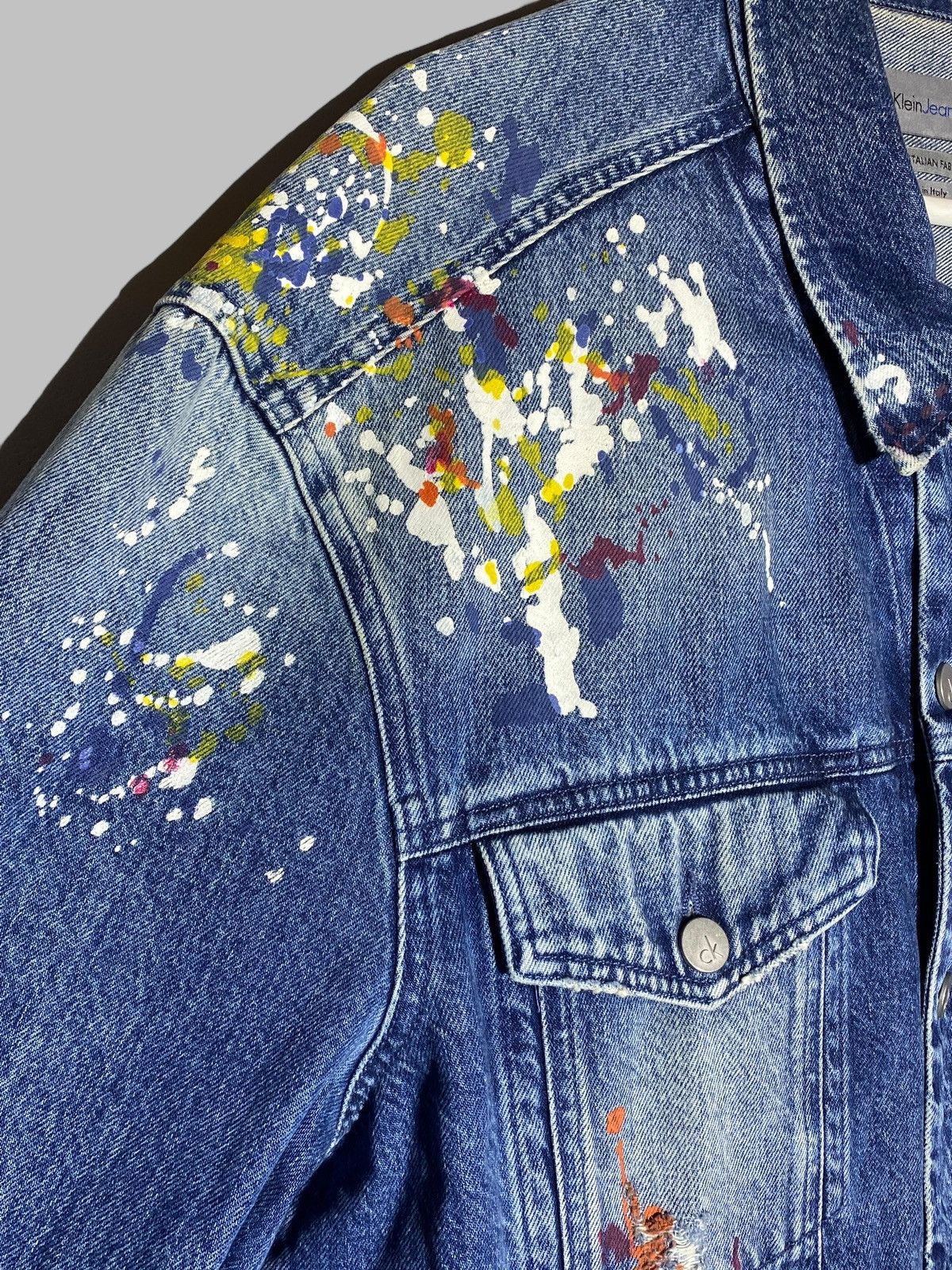 Calvin Klein Calvin Klein Painted Denim Jacket Men’s Size US XL / EU 56 / 4 - 11 Thumbnail