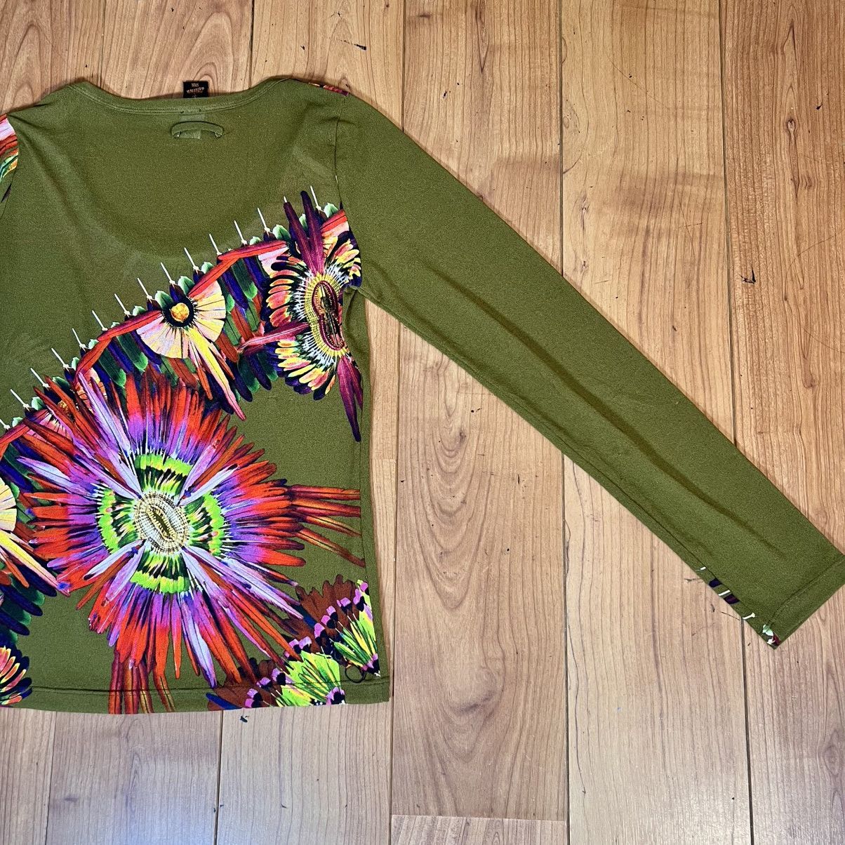 Jean Paul Gaultier John Paul Gaultier Soleil Floral Mesh Longsleeve Size ONE SIZE - 6 Thumbnail